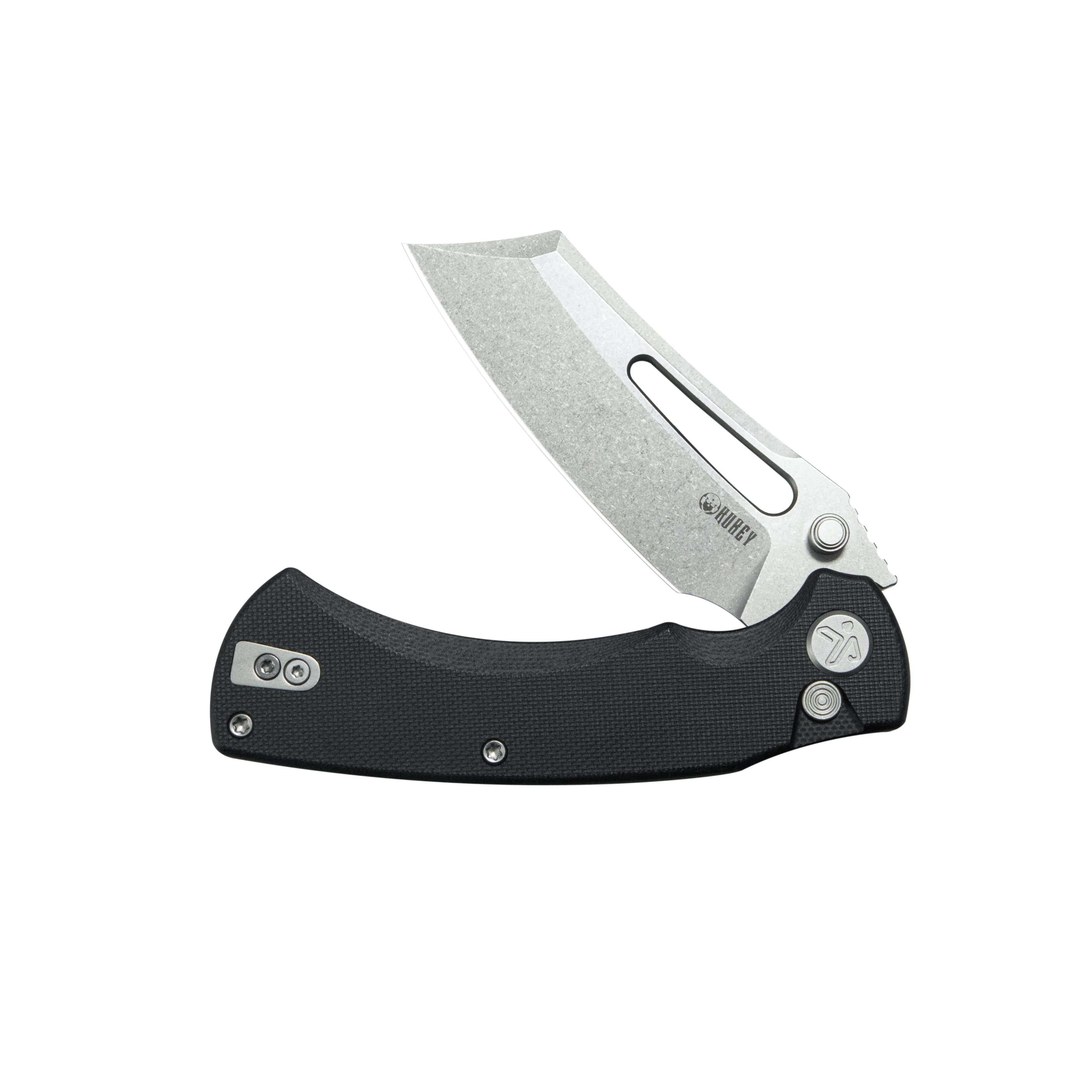 Kubey Dheo EDC Folding Knife Black G-10 Handle 3.15" Beadblast Sandvik 14C28N Blade Knife KU378A