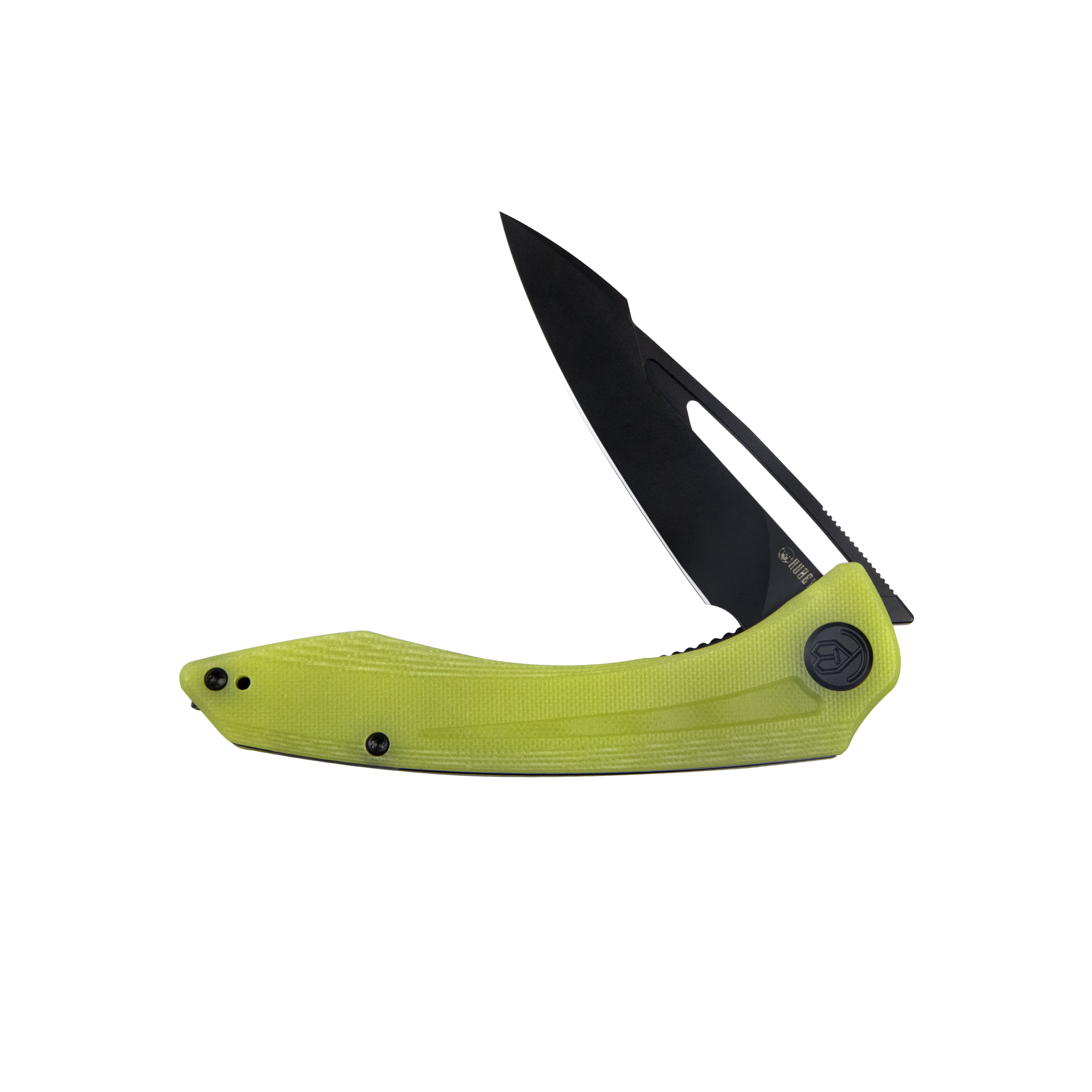 Merced Folding Knife 3.46" Blackwash AUS-10 Blade With Durable Translucent Yellow G10 Handle Reliable Tactical Pocket Knife KU345C