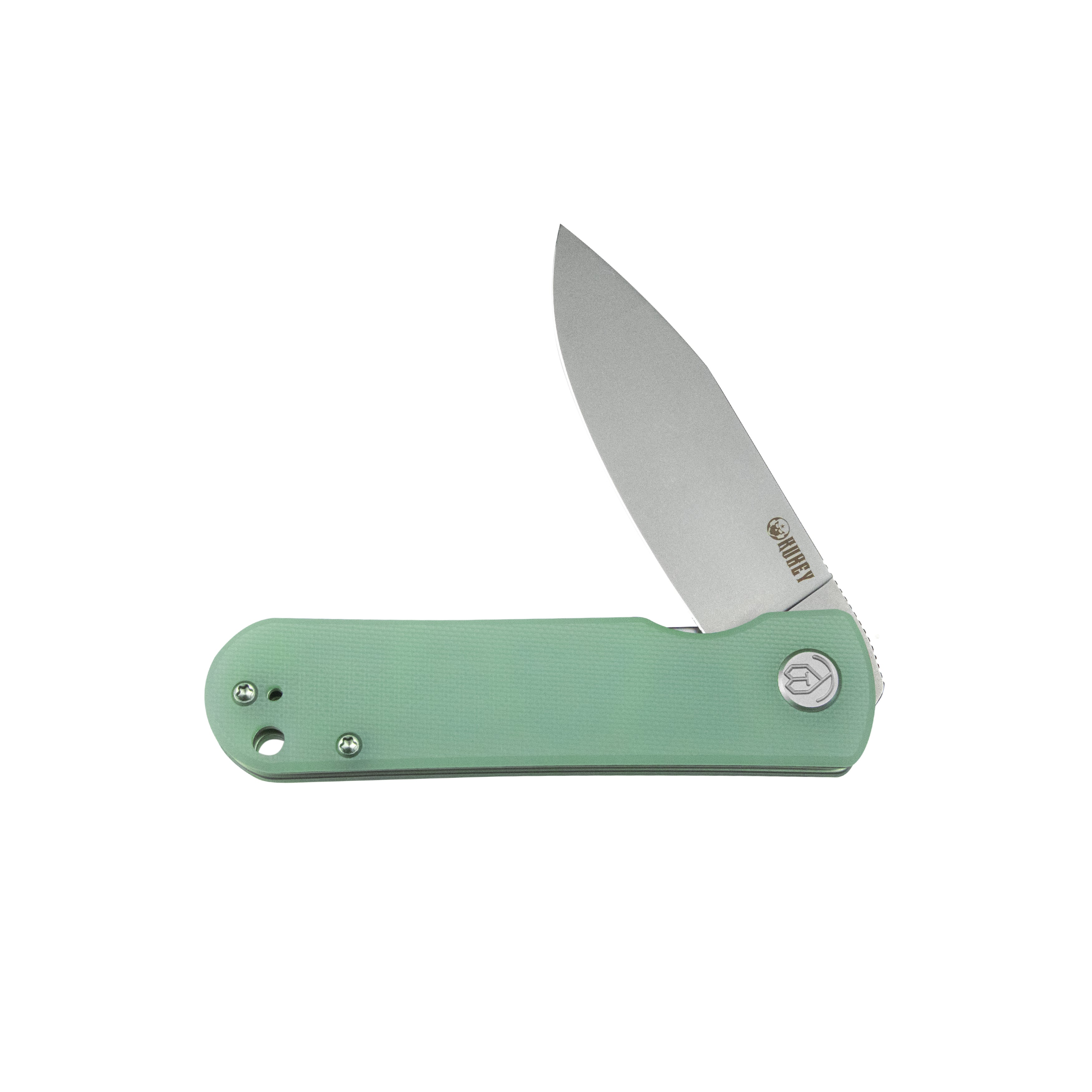 NEO Outdoor Folding Pocket Knife Jade G10 Handle 3.43" Beadblast AUS-10 KU371C