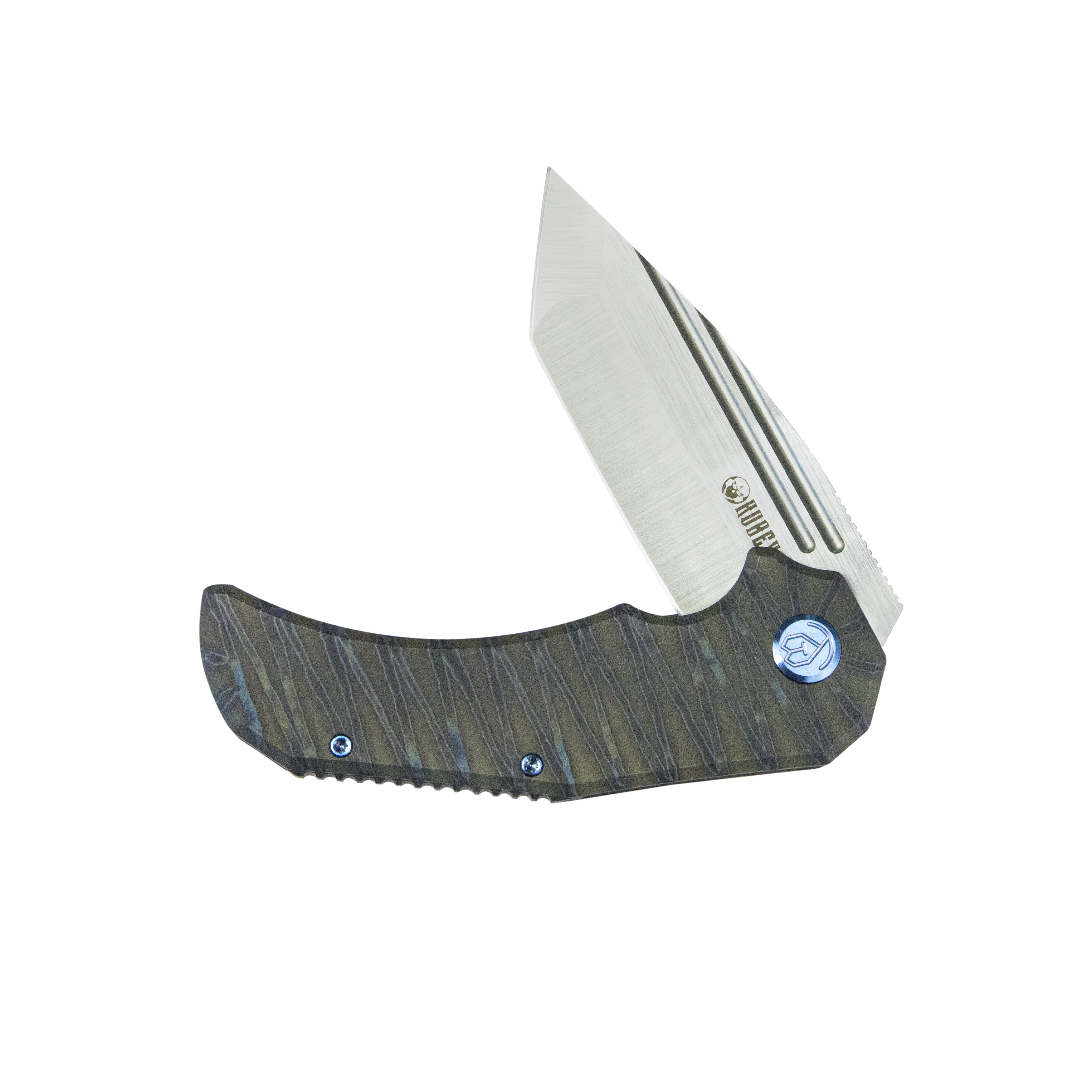 Mikkel Willumsen Design Bravo one Frame Tactical Folding Knife 6AL4V Titanium 3.39" Belt Satin Boher M390 KB366B