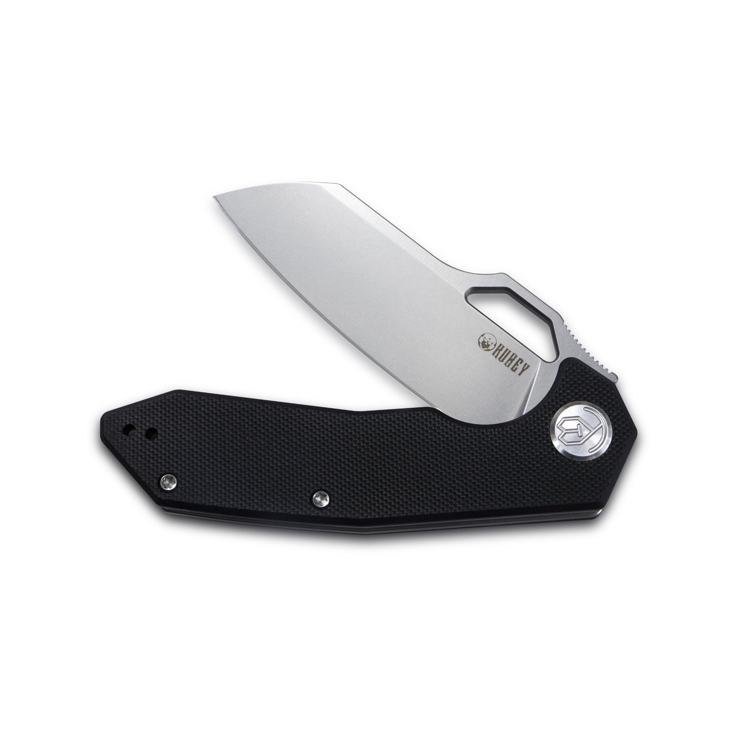 Coeus Liner Lock Folding Knife Black G10 Handle 3.15" Bead Blasted D2 KU292A