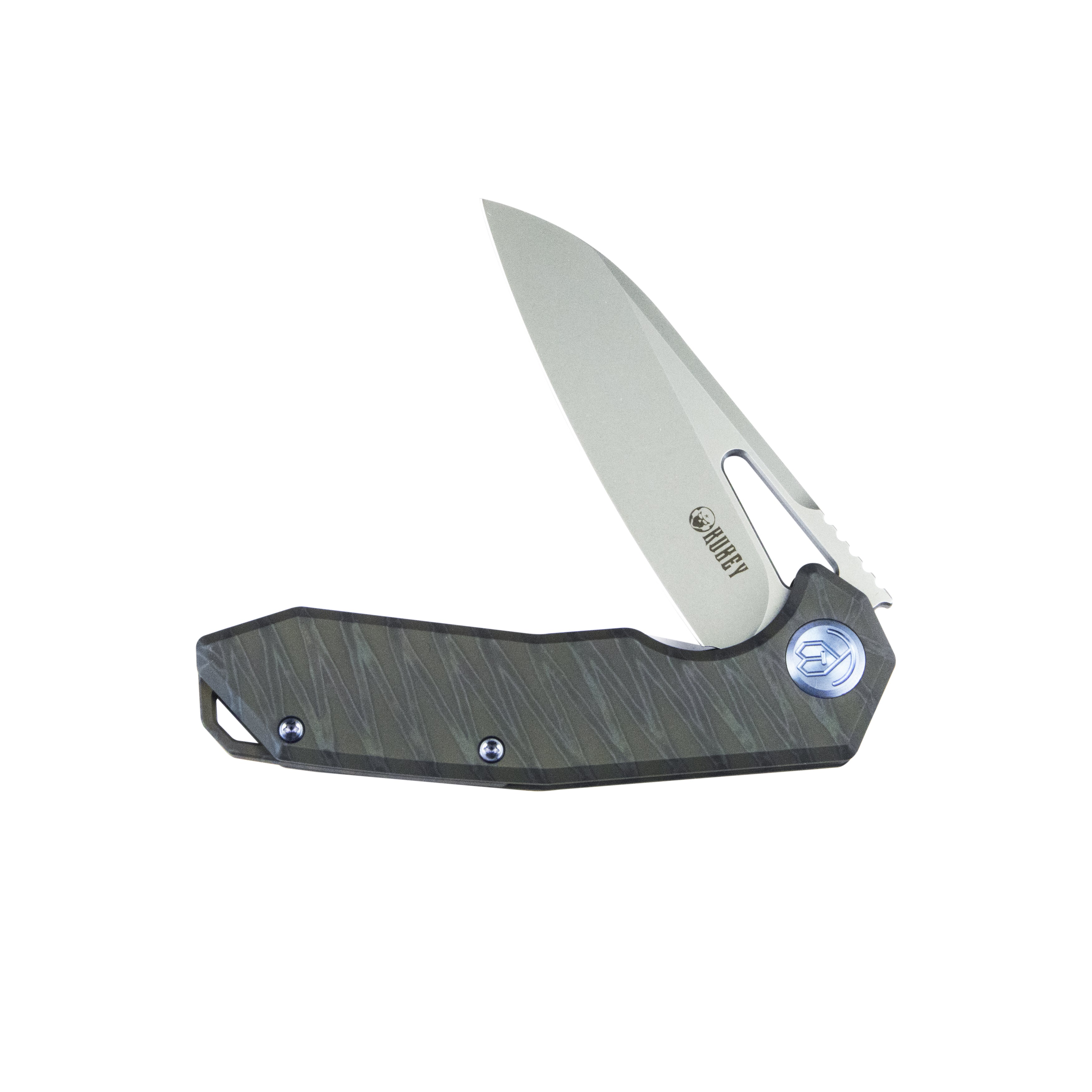 Vagrant Frame Lock Folding Pocket Knife Flame 6AL4V Titanium Handle 2.95" Bead Blasted CPM-S35VN KB284E