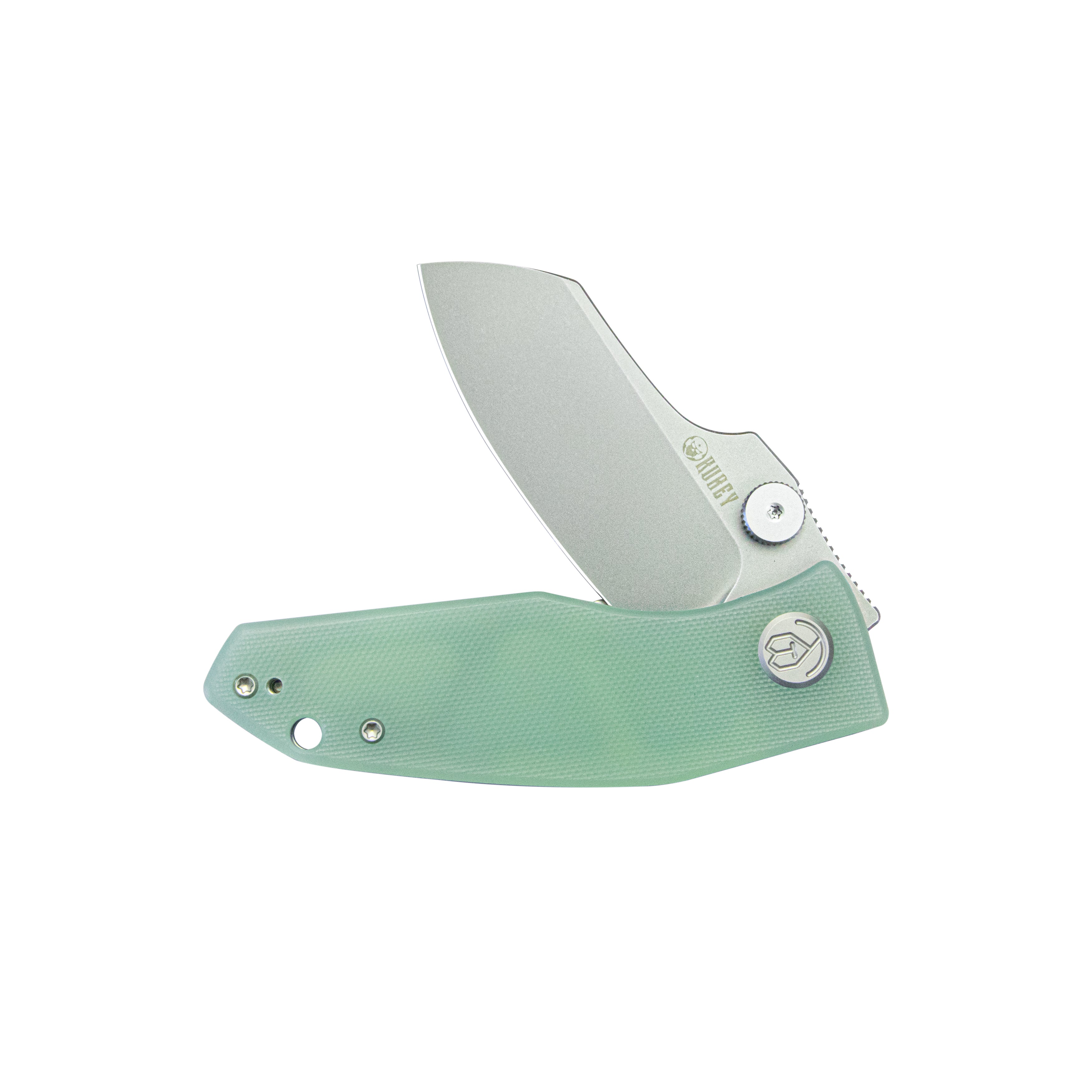Monsterdog Liner Lock Folding Knife Jade G10 Handle 2.95" Bead Blasted 14C28N KU337L
