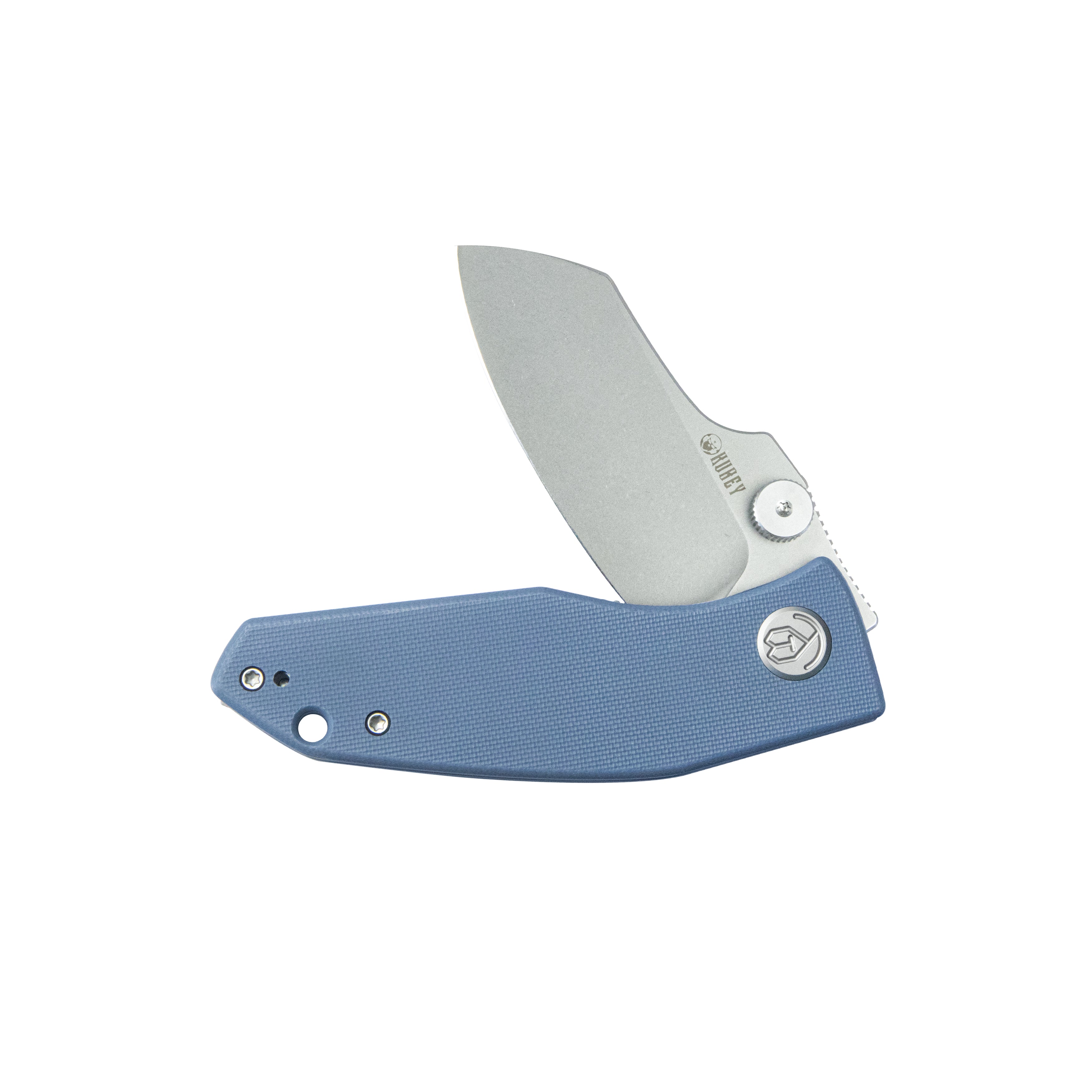 Monsterdog Liner Lock Folding Knife Blue G10 Handle 2.95" Bead Blasted 14C28N KU337M