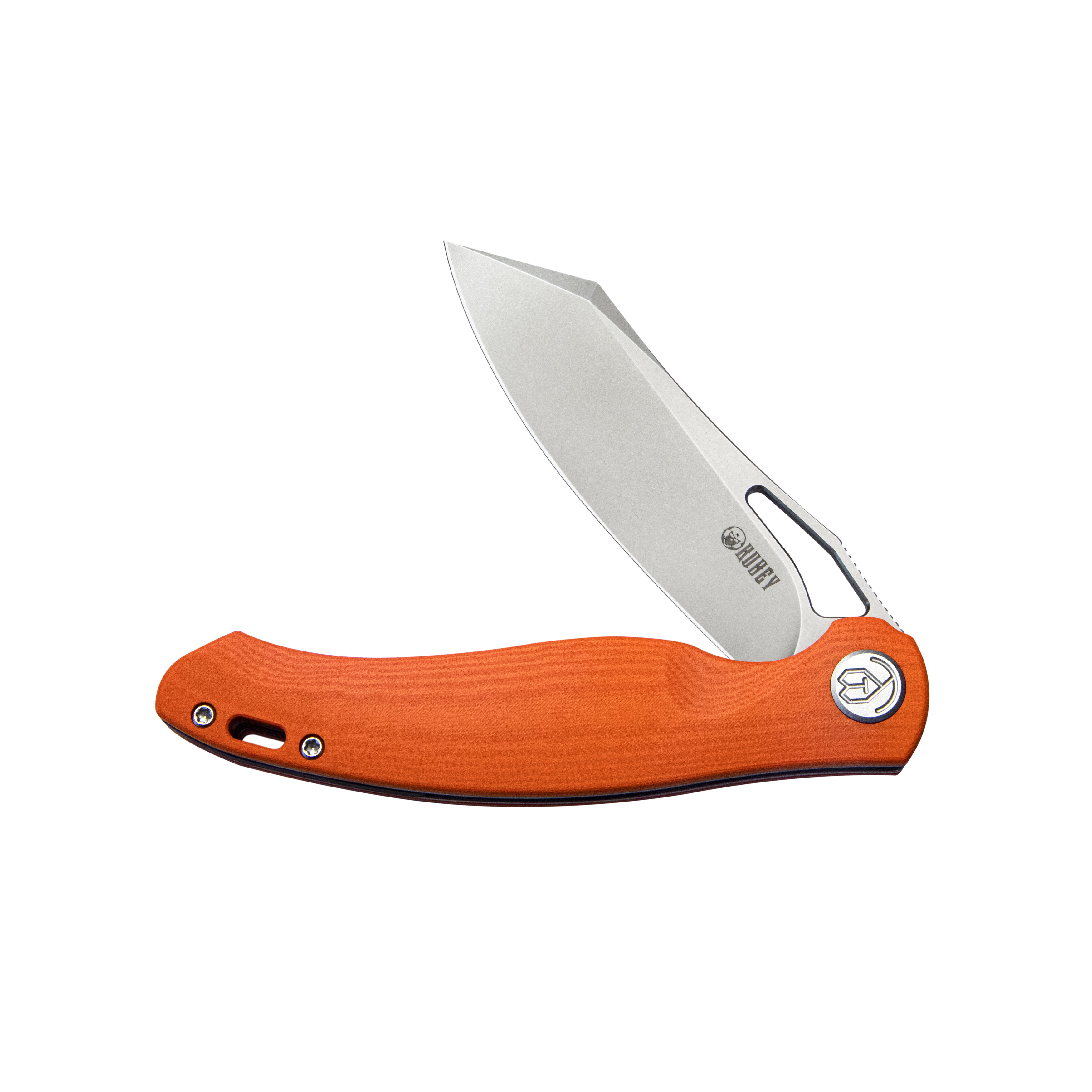 Drake Liner Lock Folding Knife Orange G10 Handle 3.74'' Beadblasted AUS-10 KU239G