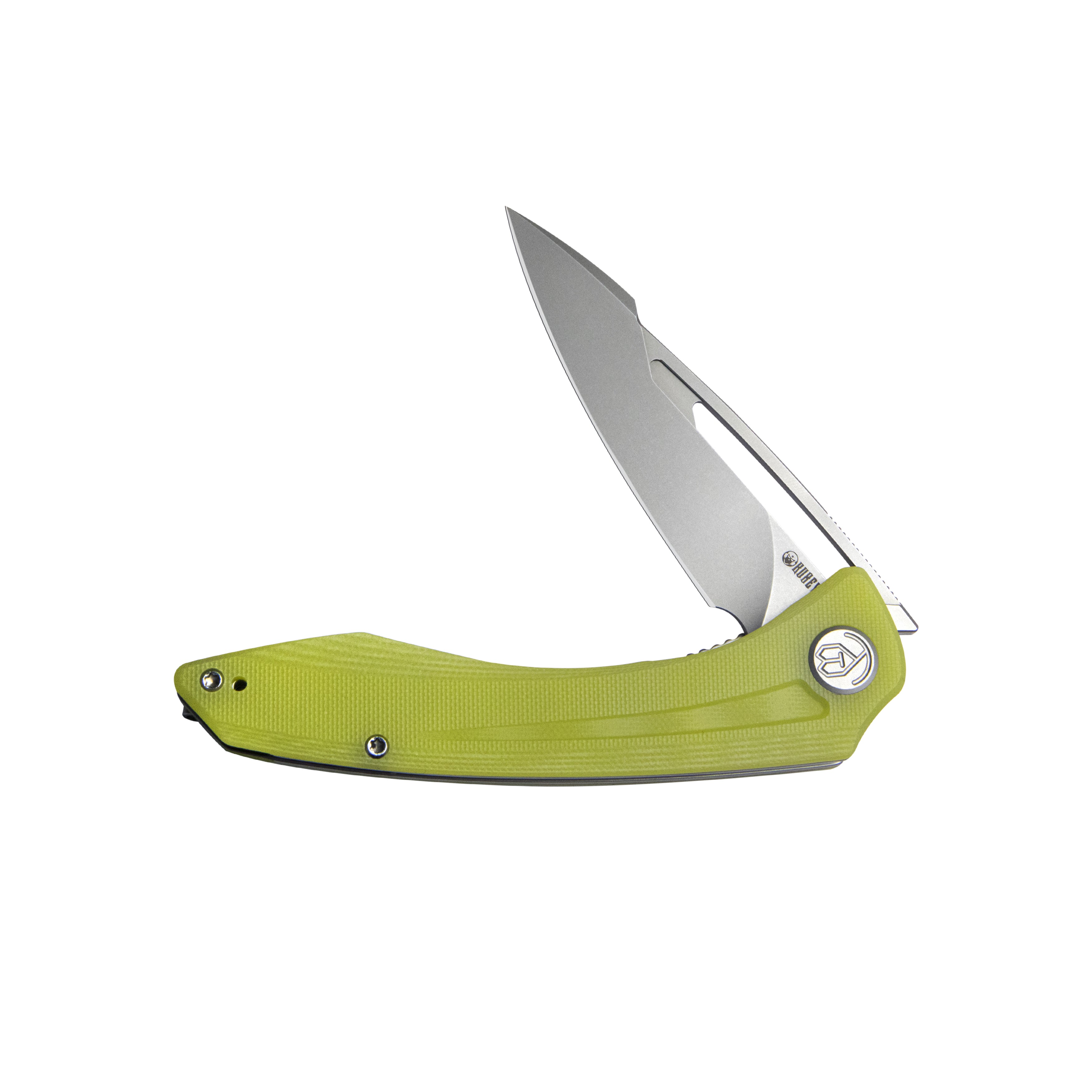Merced Folding Knife 3.46" Beadblasted AUS-10 Blade With Durable Translucent Yellow G10 Handle Reliable Tactical Pocket Knife KU345H