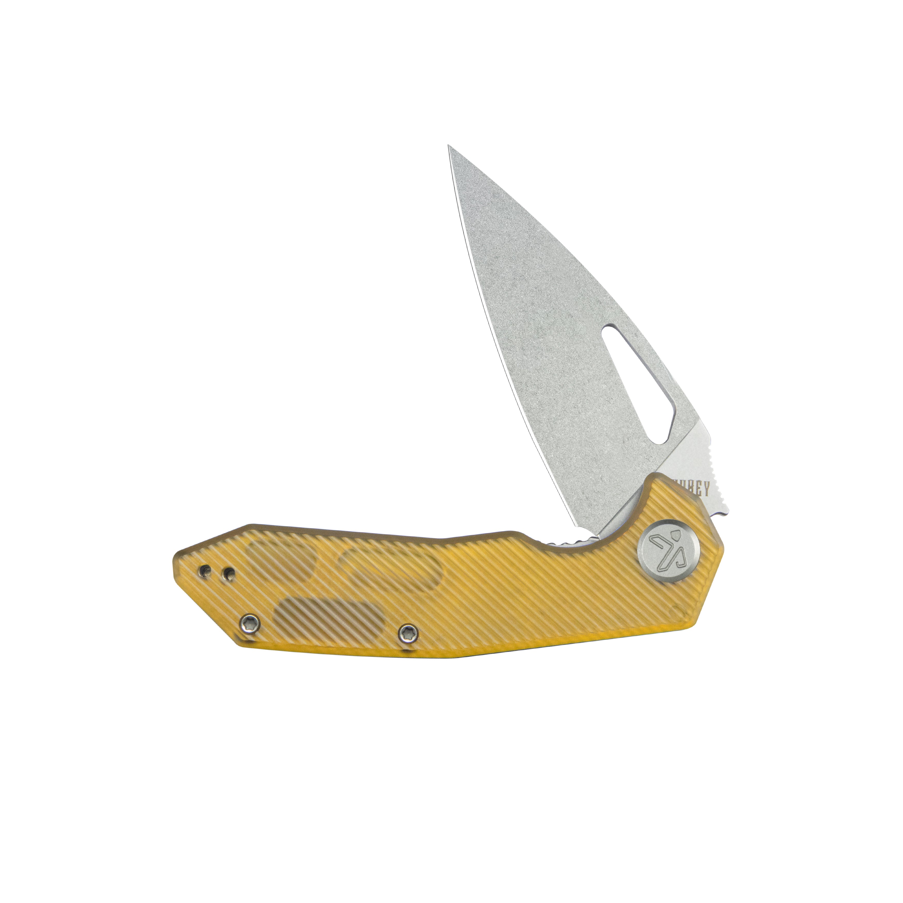 Kubey Coeus Liner Lock Thumb Open Folding Knife Ultem Handle Outdoor Knives 3.11" Bead Blasted 14C28N KU122S