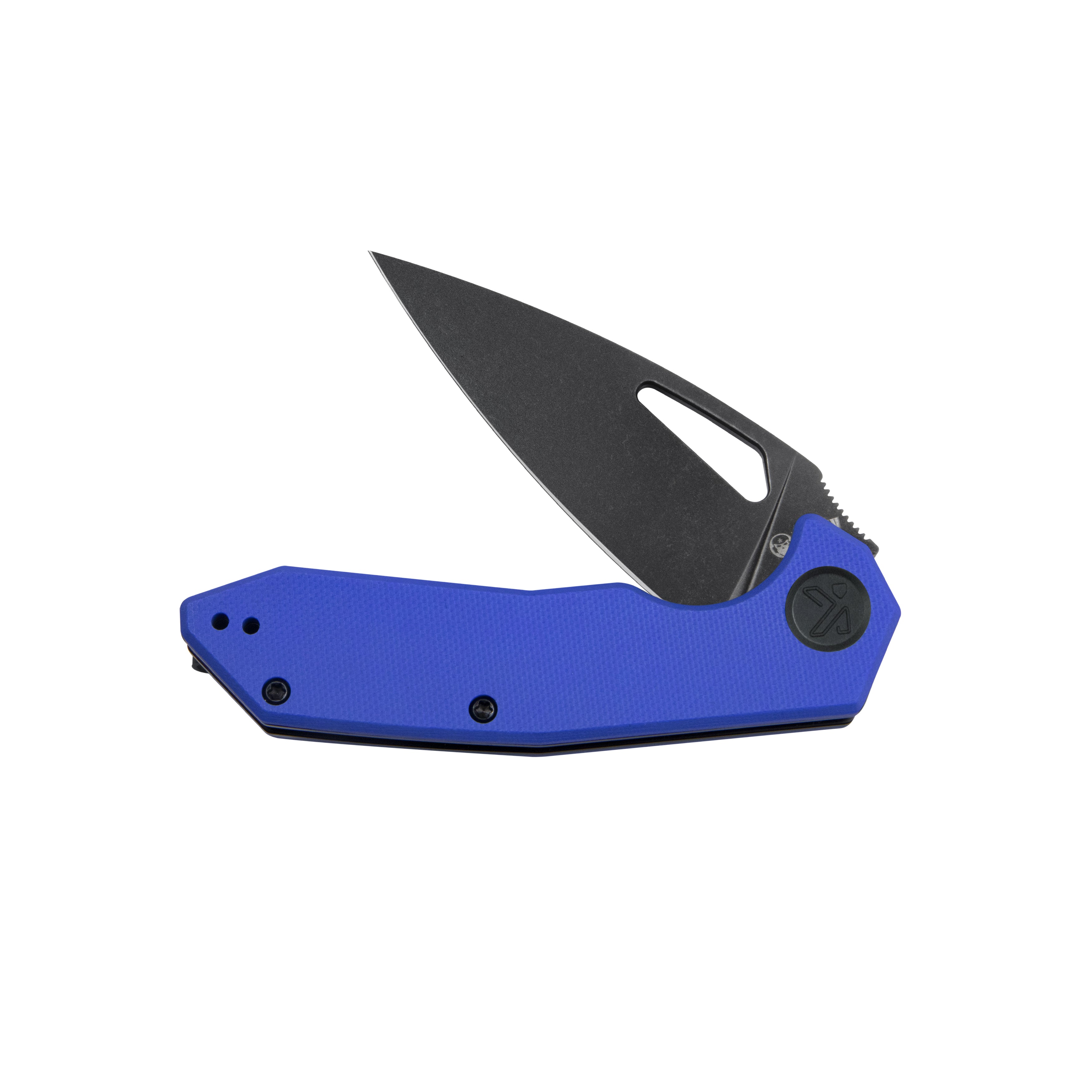 Kubey Coeus Liner Lock Thumb Open Folding Knife Blue G10 Handle EDC knives 3.11" Blackwash 14C28N KU122Y