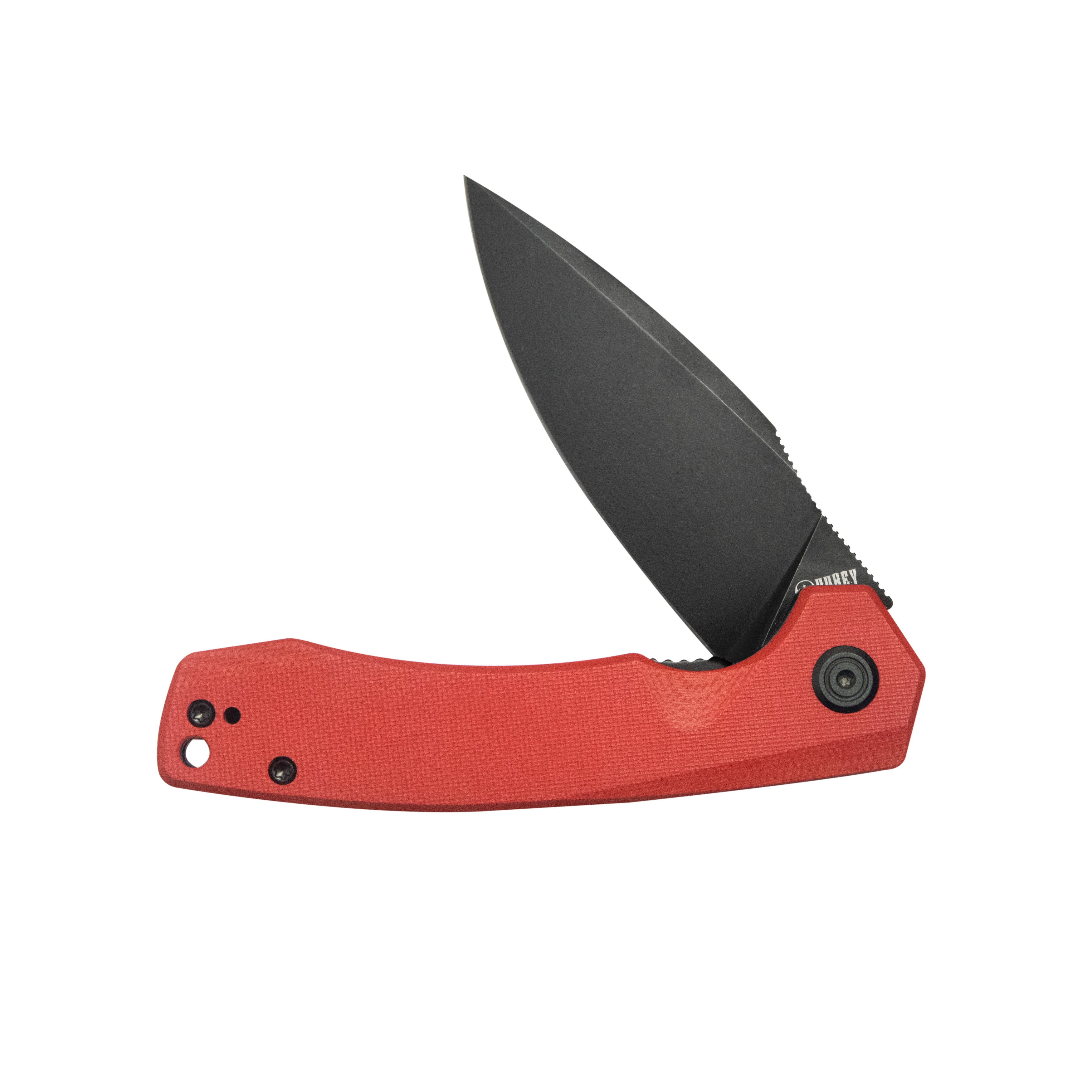 Calyce Liner Lock Flipper Folding Knife Red G10 Handle 3.27" Blackwashed 14C28N KU901X