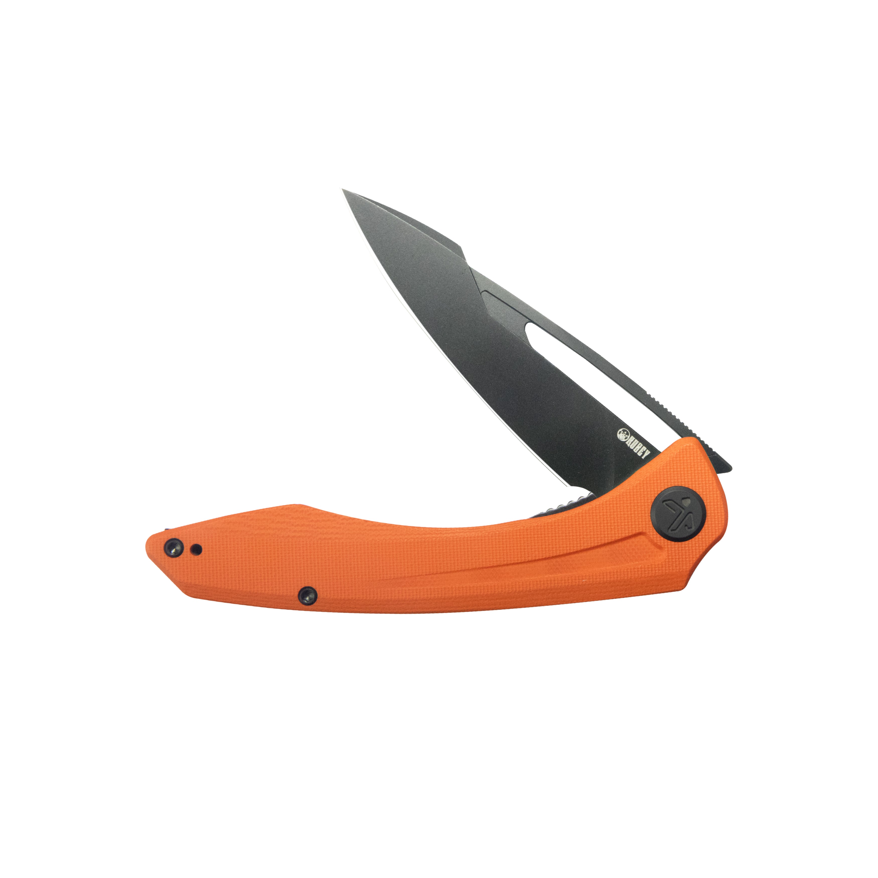 Merced Folding Knife 3.46" Blackwash 14c28n Blade With Durable Orange G10 Handle Reliable Tactical Pocket Knife KU345N