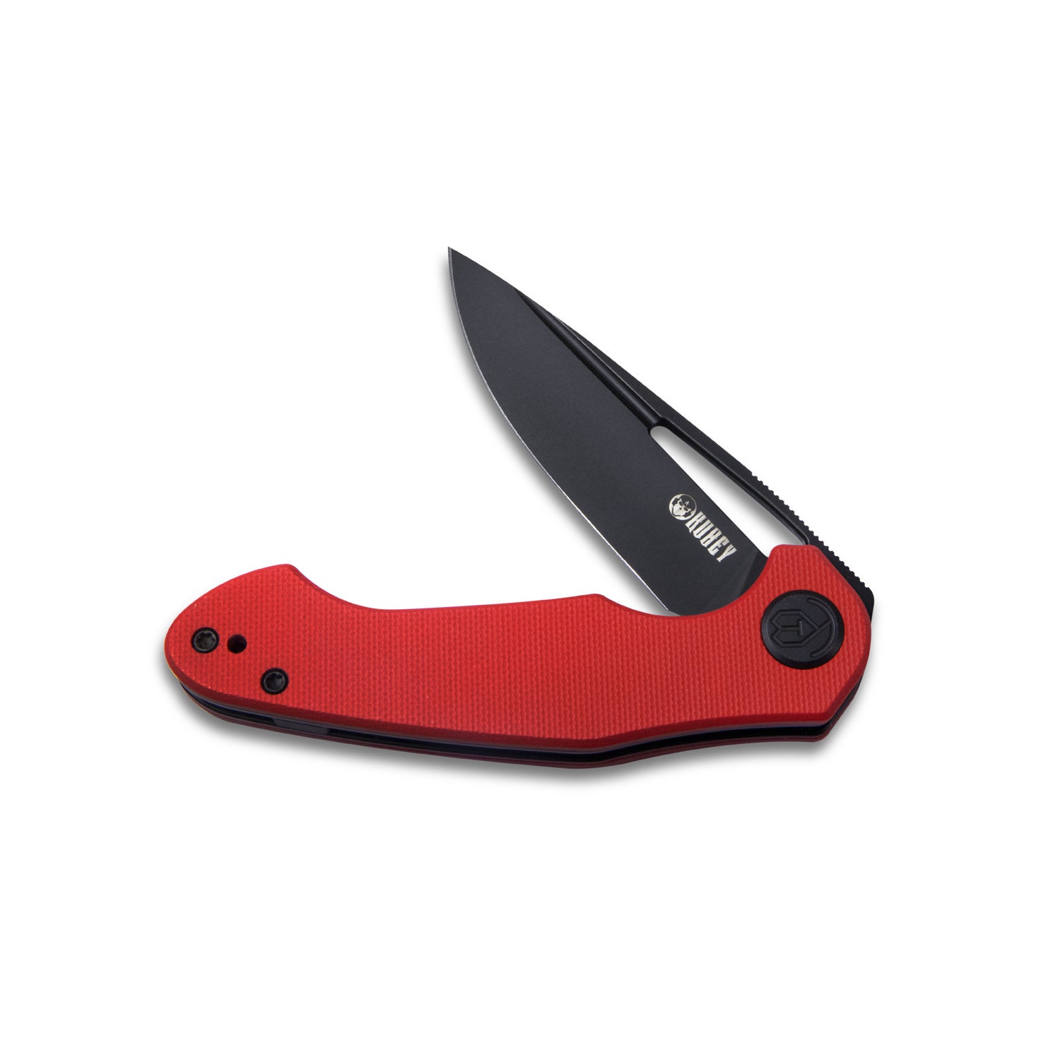 Kubey Dugu Liner Lock Folding Knife Red G10 Handle 2.91'' Dark Stonewahsed 14C28N Blade KU210F NEW