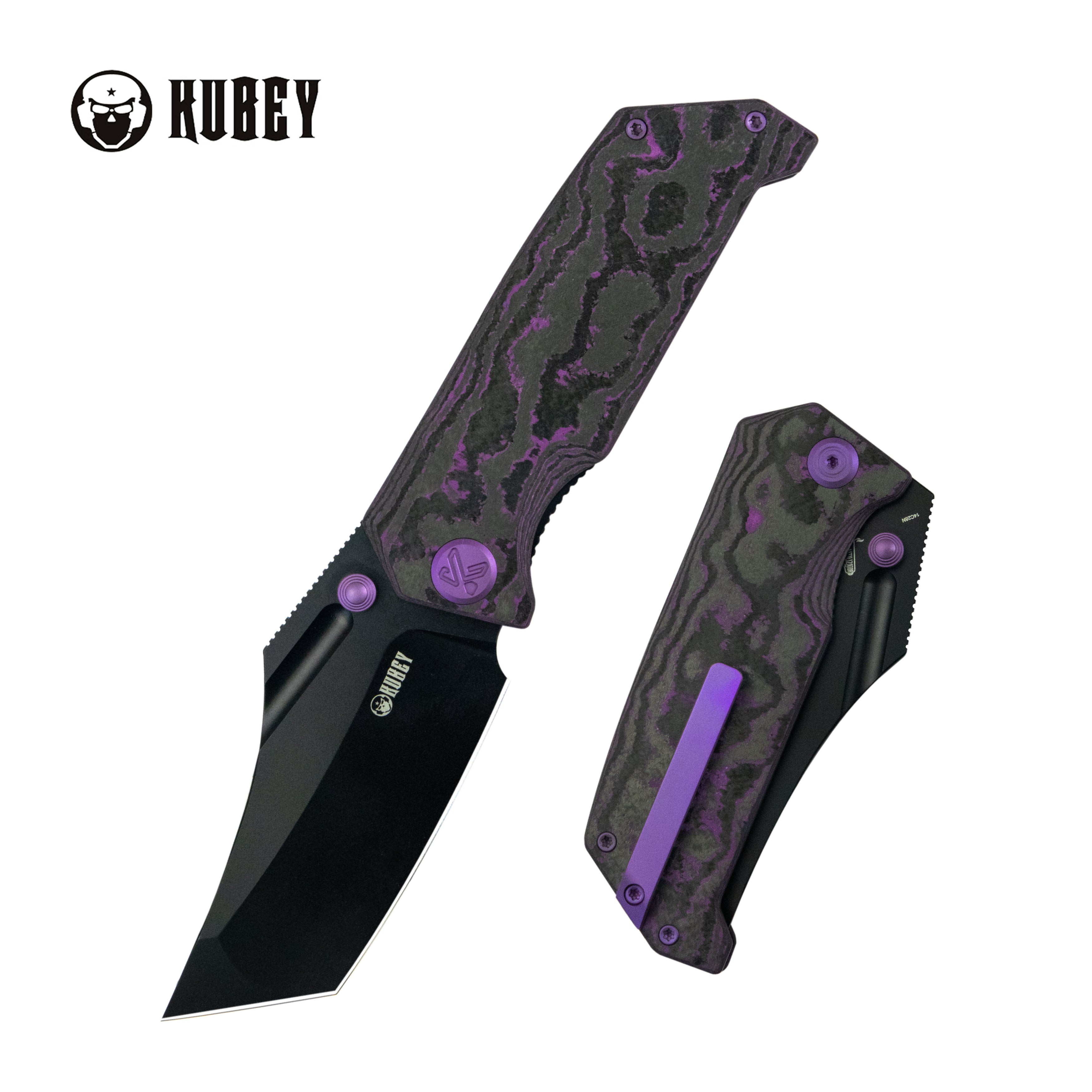 Hamster Suite 2A Outfitters Exclusive Linerlock Black PVD Purple Flo Camo Carbon KU402M