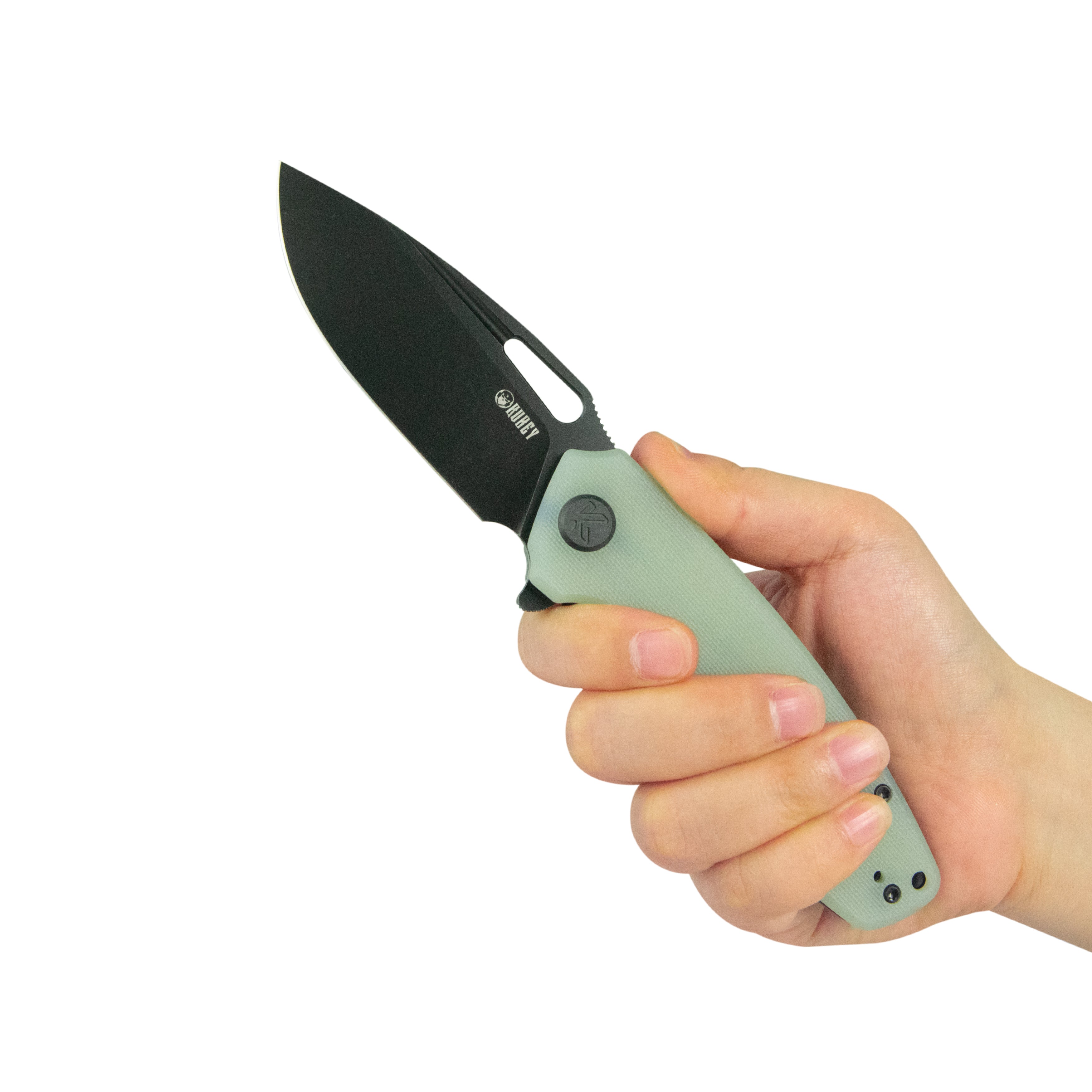Tityus Liner Lock Flipper Folding Knife Jade Handle 3.39" Blackwash 14C28N KU322X