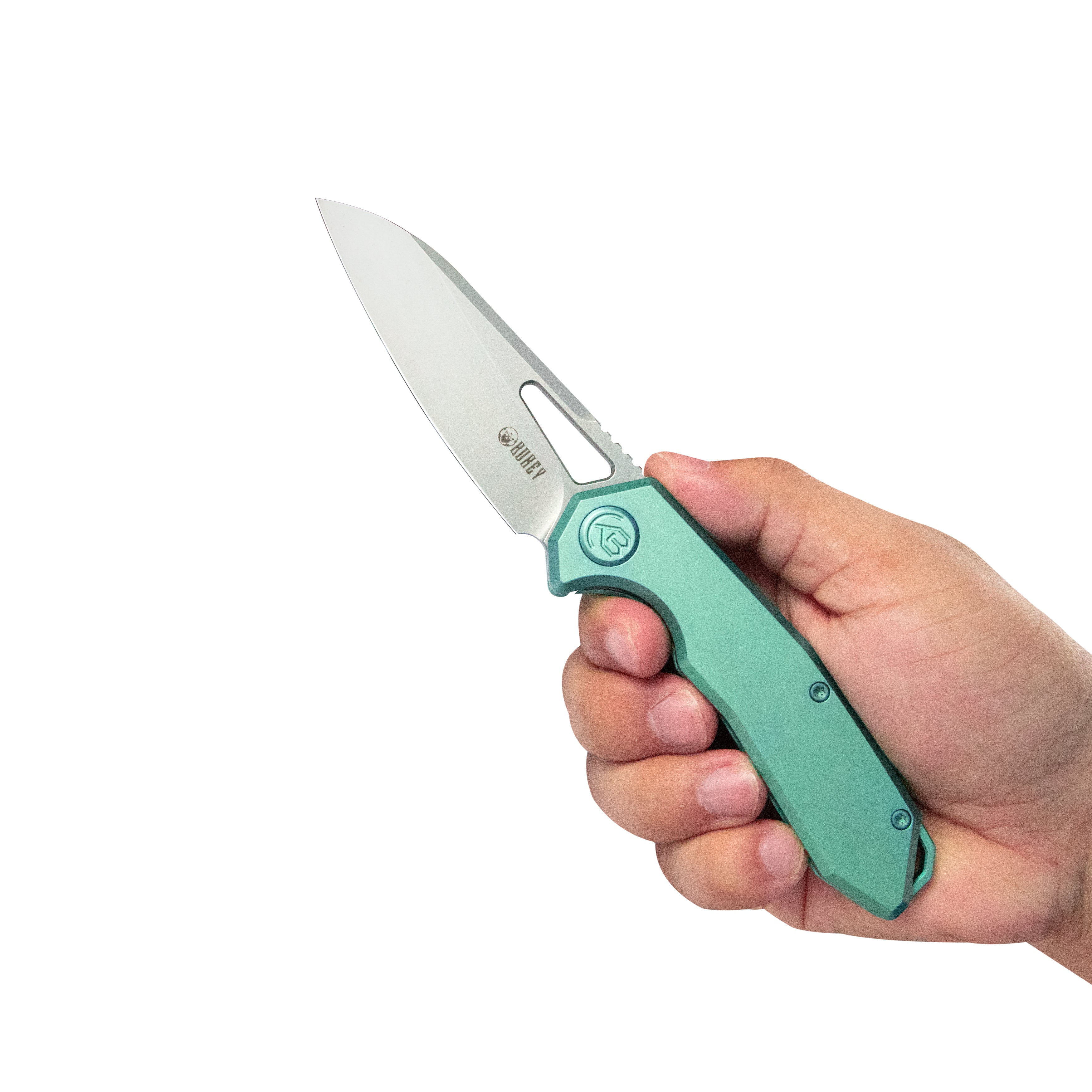 Vagrant Frame Lock Folding Pocket Knife Green 6AL4V Titanium Handle 2.95" Bead Blasted CPM-S35VN KB284C