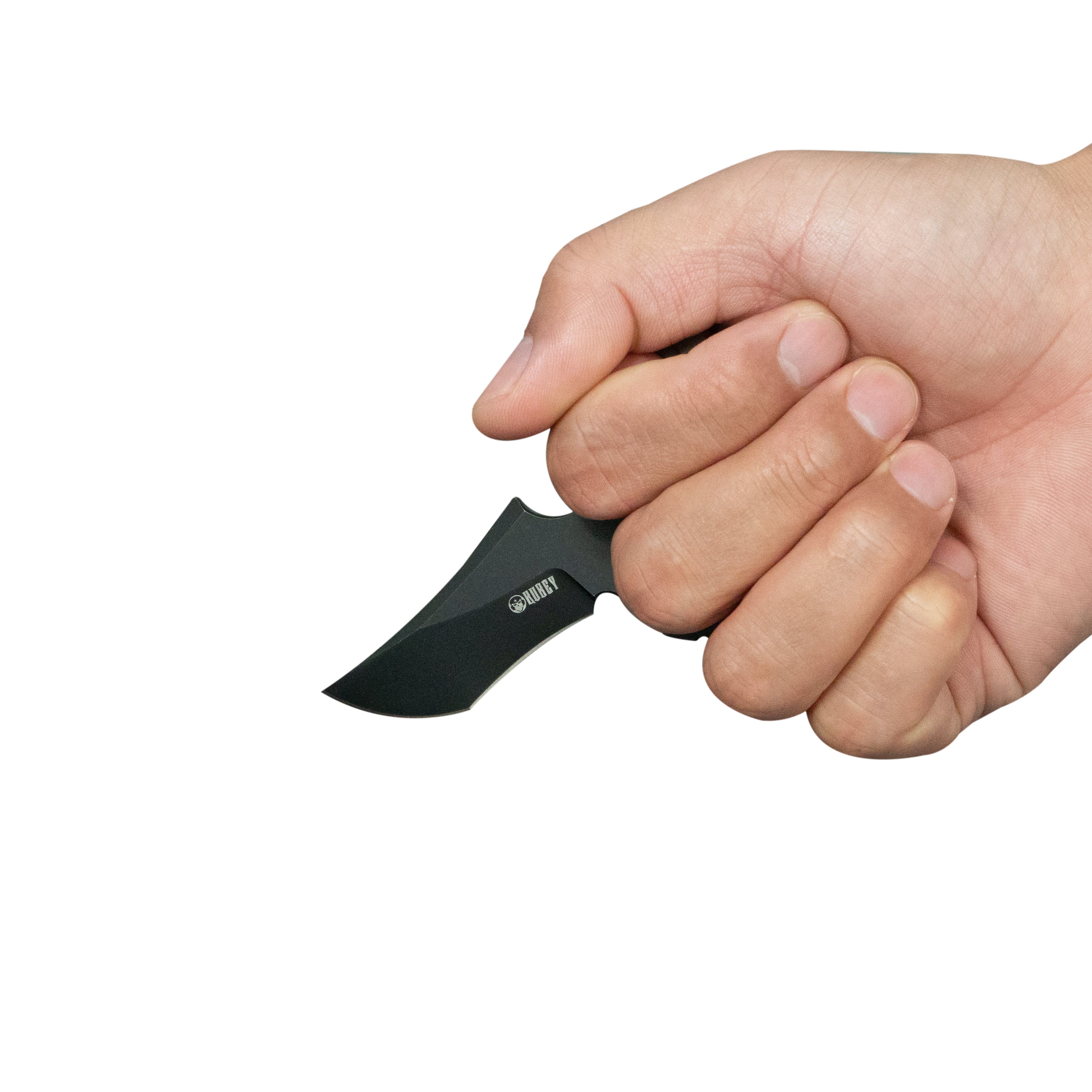 Kubey Stheno Fixed Blade Knife Black G-10 Handle 2.95'' Stonewash 14C28N Blade KU404A