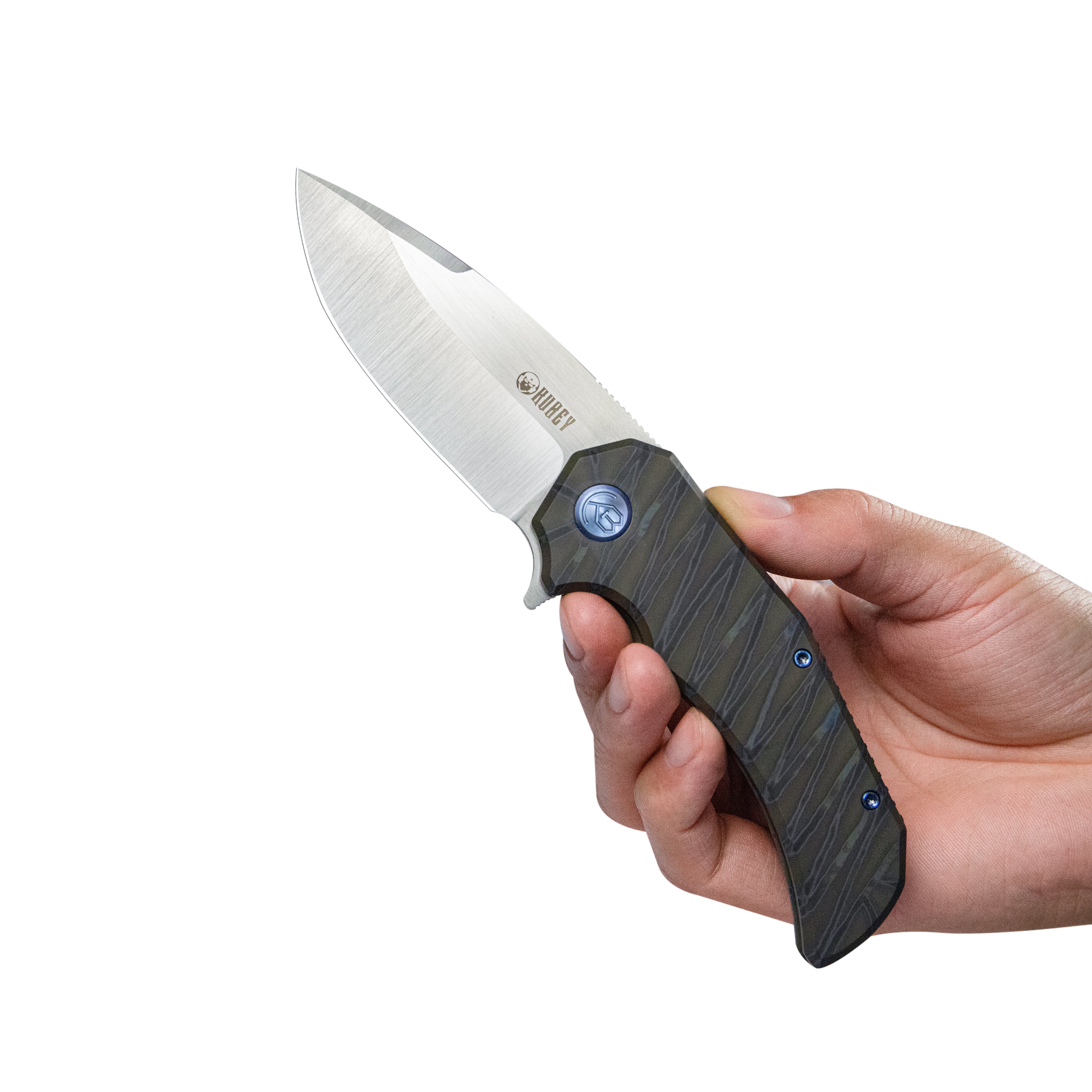 Mikkel Willumsen Design Bravo one Frame Tactical Folding Knife 6AL4V Titanium 3.39" Belt Satin Boher M390 KB367B