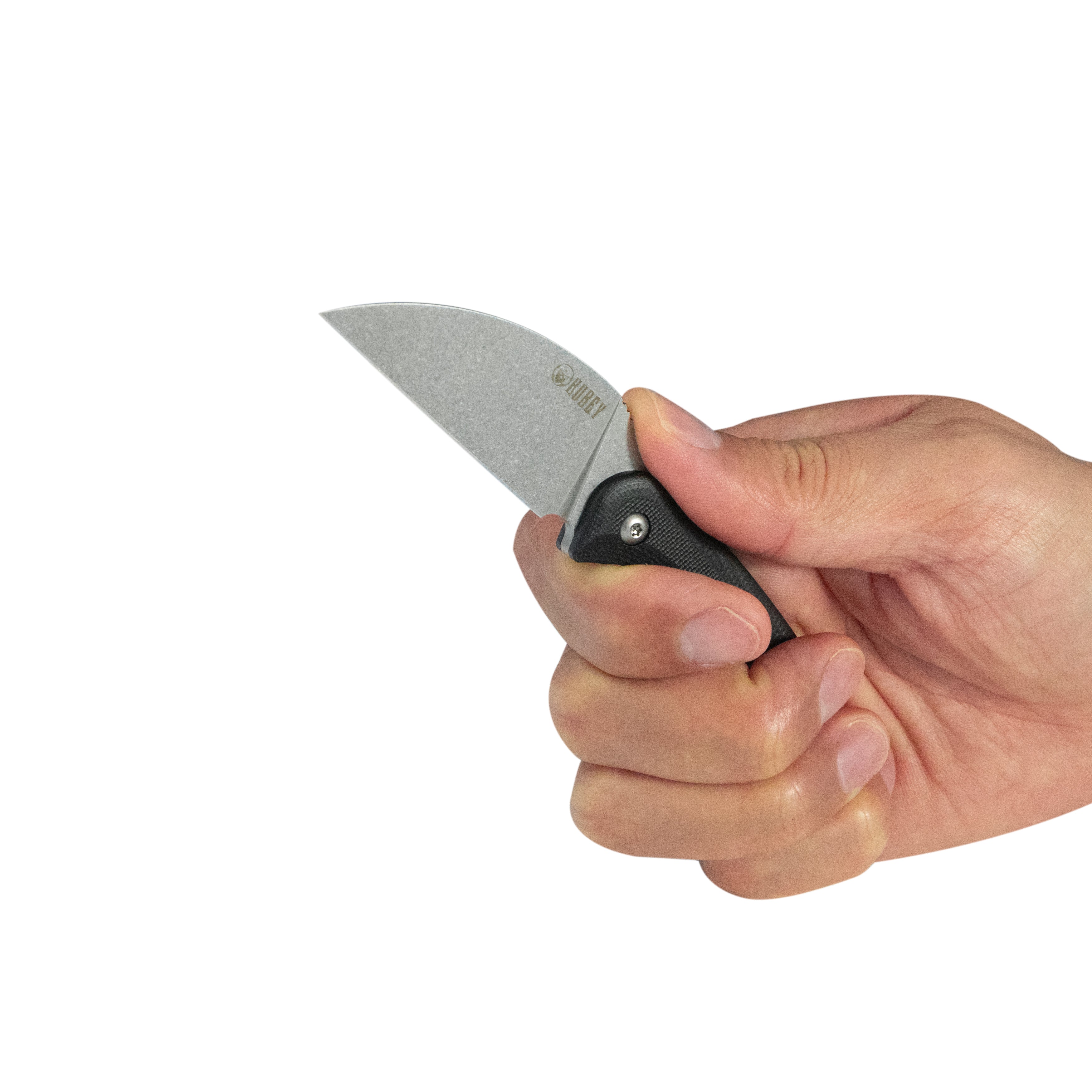 Kubey Pixie Fixed Blade Knife Black G-10 Handle 2.36" Beadblast 14C28N Blade KU424A