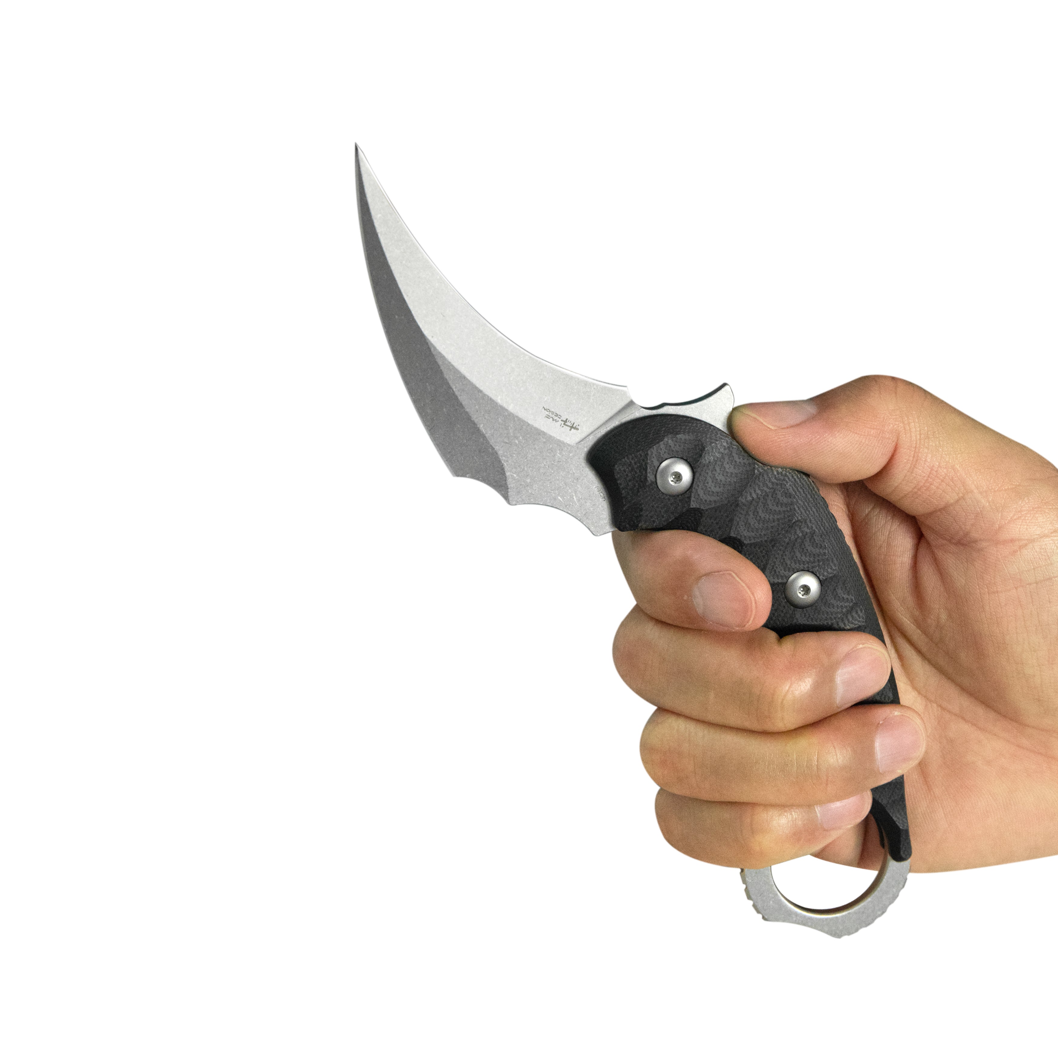 Kubey Velociraptor Pikal Karambit Fixed Blade Knife G-10 Handle 2.99" Beadblast 14C28N Blade KU448A