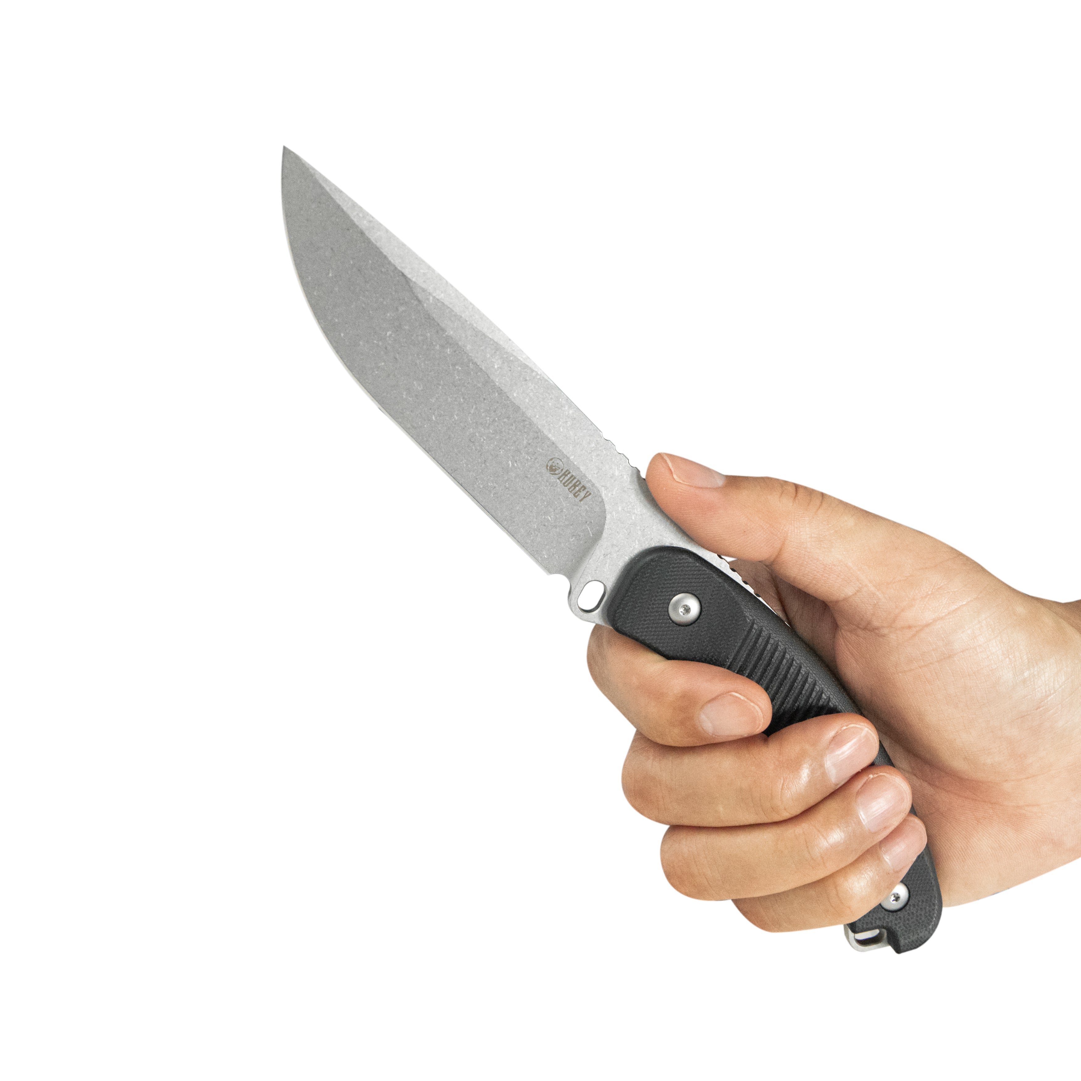 Kubey Bearcat Fixed Blade Knife Black G-10 Handle 4.73" Beadblast 14C28N Blade KU426A