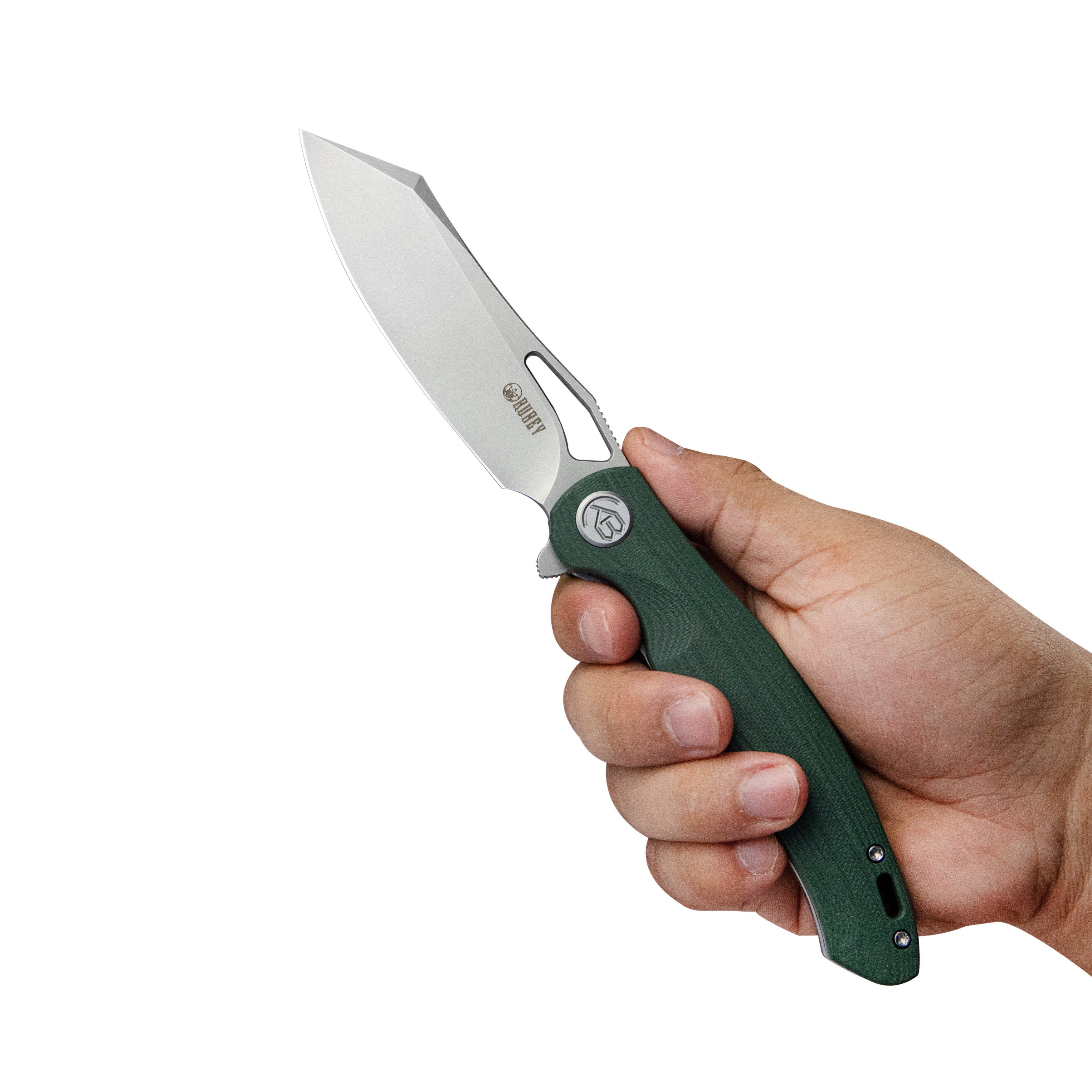 Drake Liner Lock Folding Knife Green G10 Handle 3.74'' Beadblasted AUS-10 KU239K