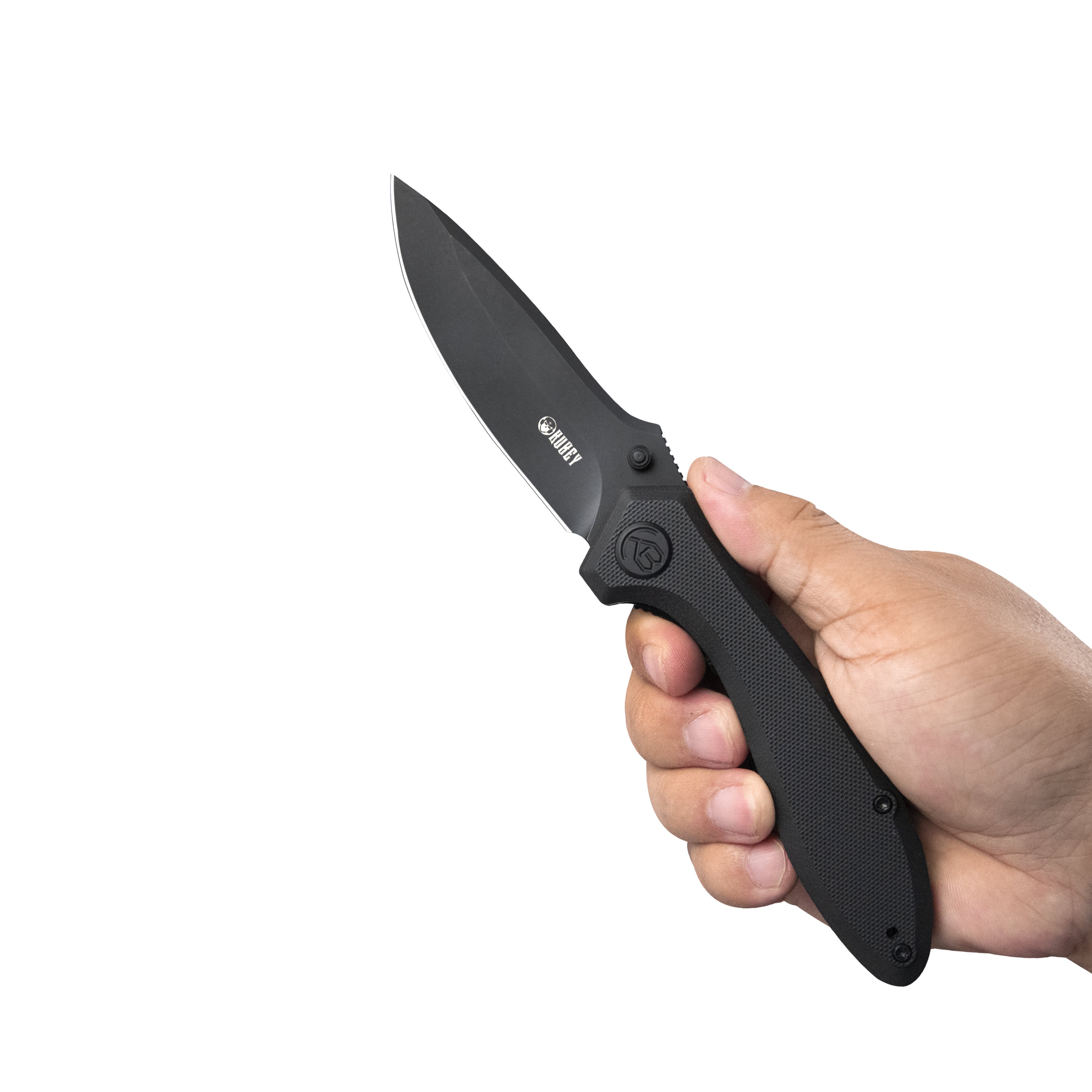 Ruckus Liner Lock Folding Knife Black G10 Handle 3.31" Dark Stonewashed AUS-10 KU314O