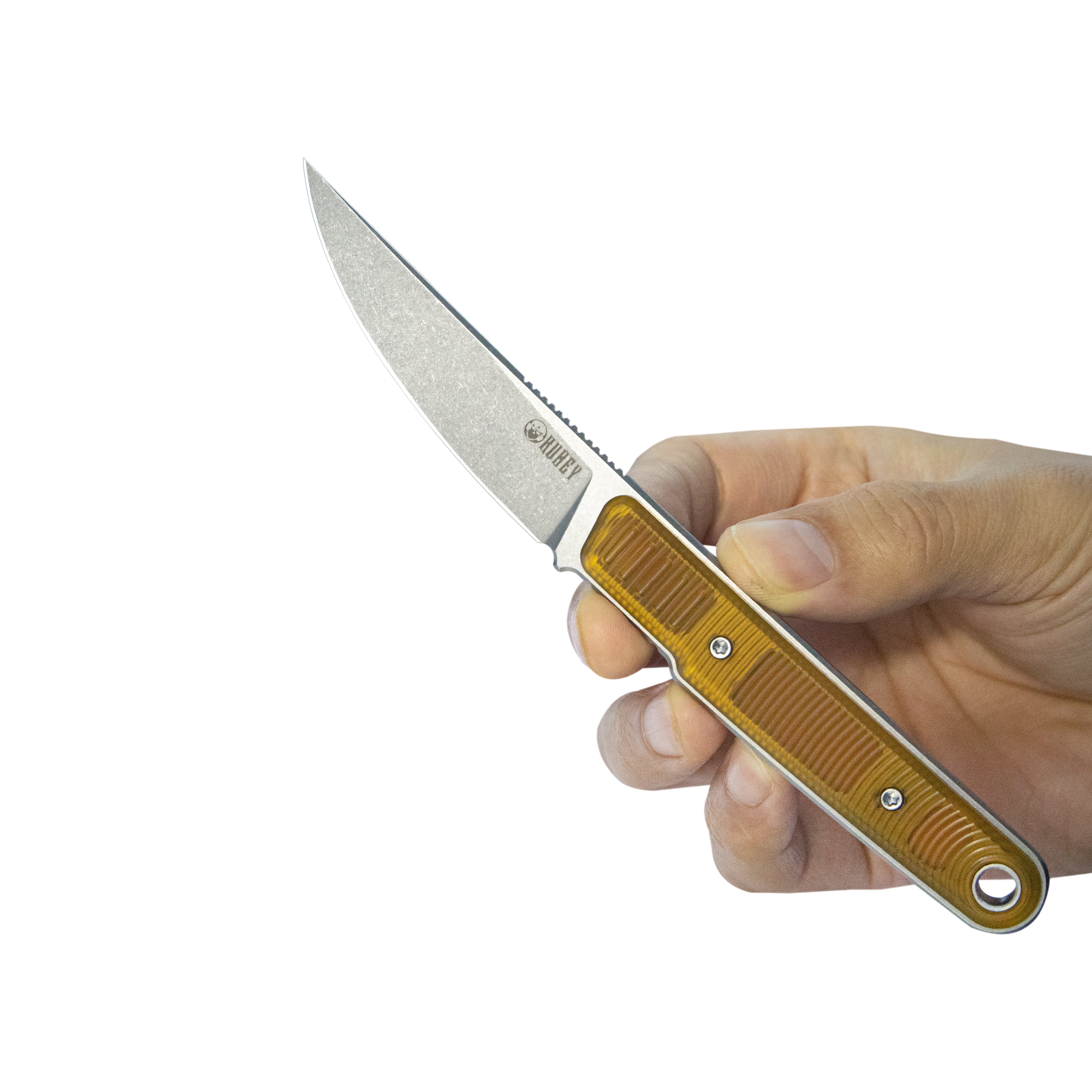 Kubey JL Kwaiken Fixie Every Day Carry Fixed Blade Knife Ultem G-10 3.11'' Beadblast 14C28N KU355C