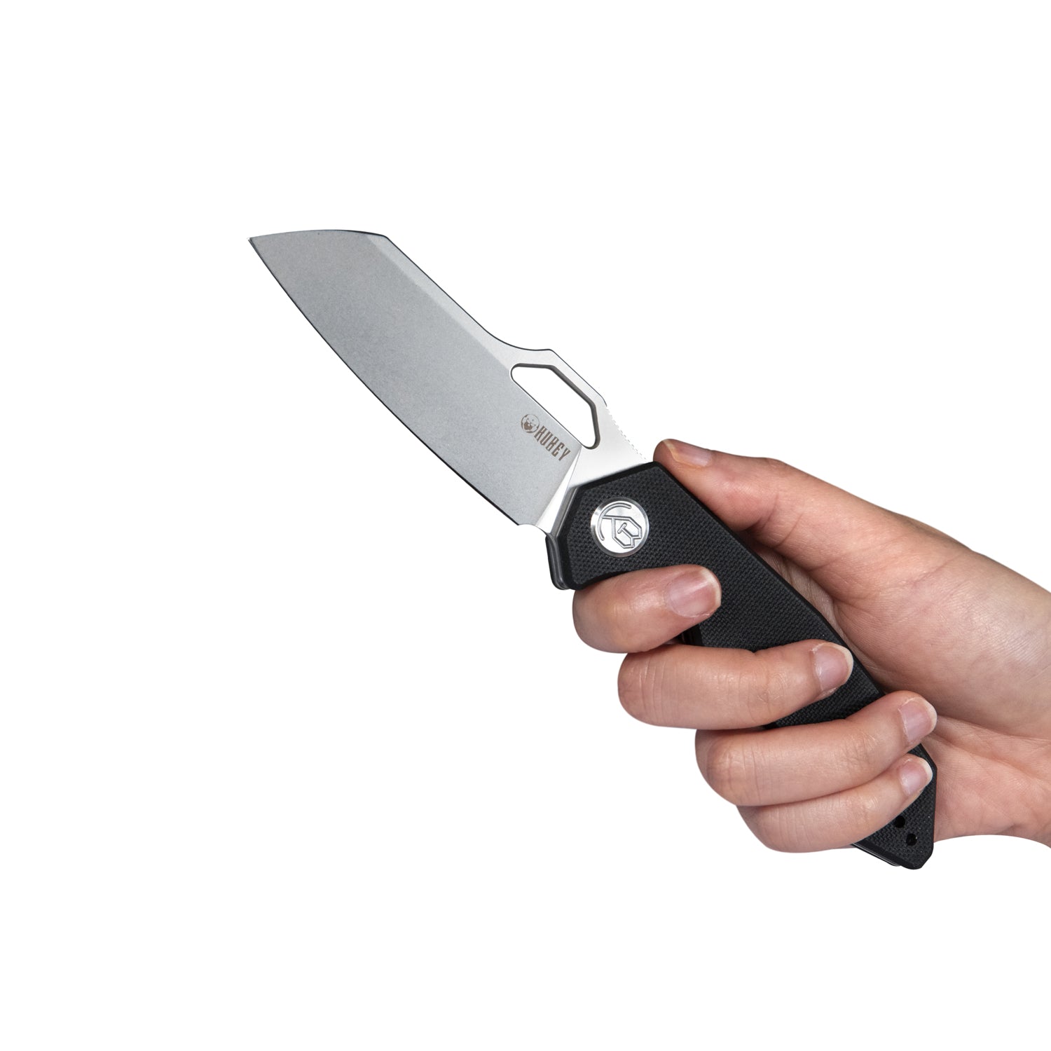 Coeus Liner Lock Folding Knife Black G10 Handle 3.15" Bead Blasted D2 KU292A