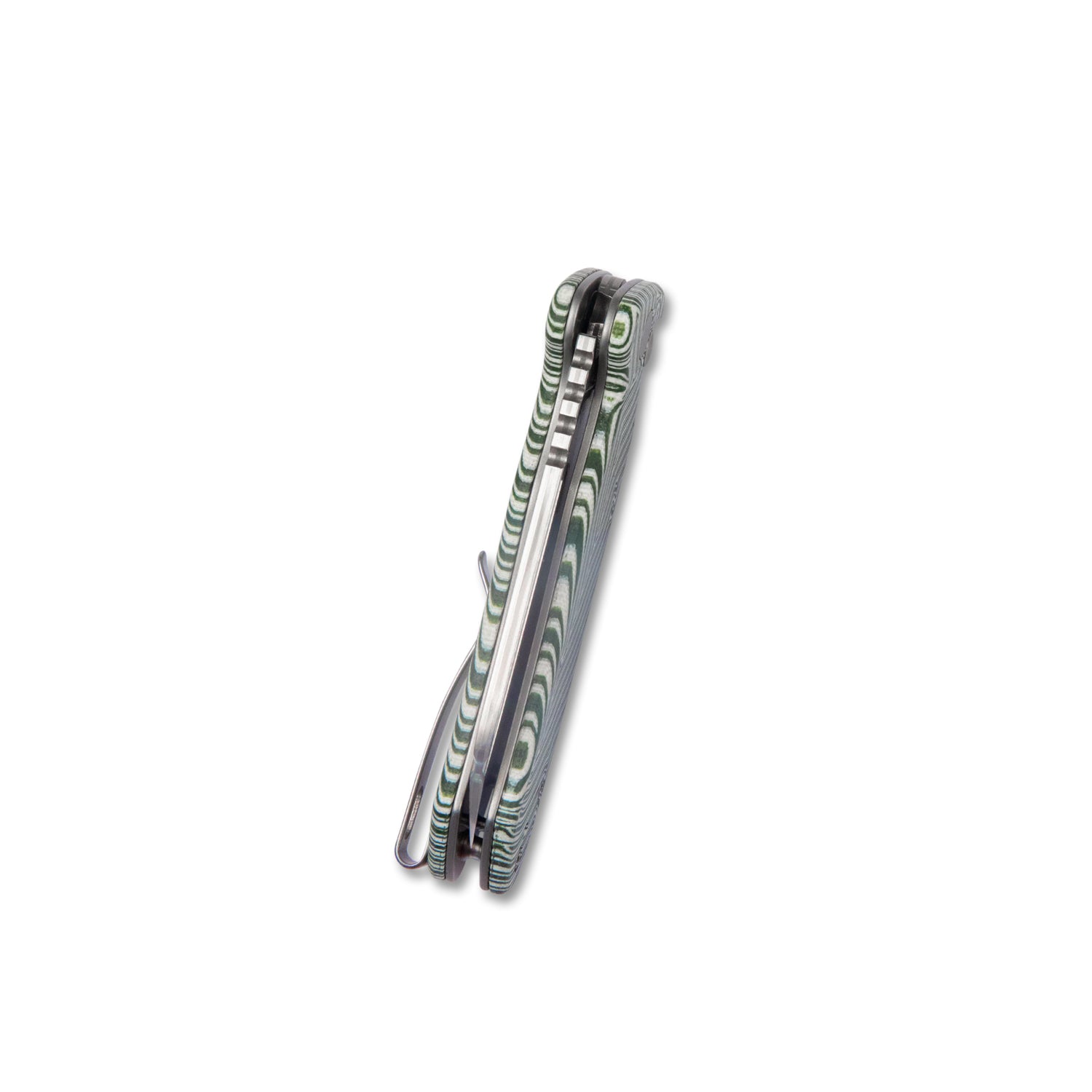 Creon Buttonlock Damascus White Green KU336A