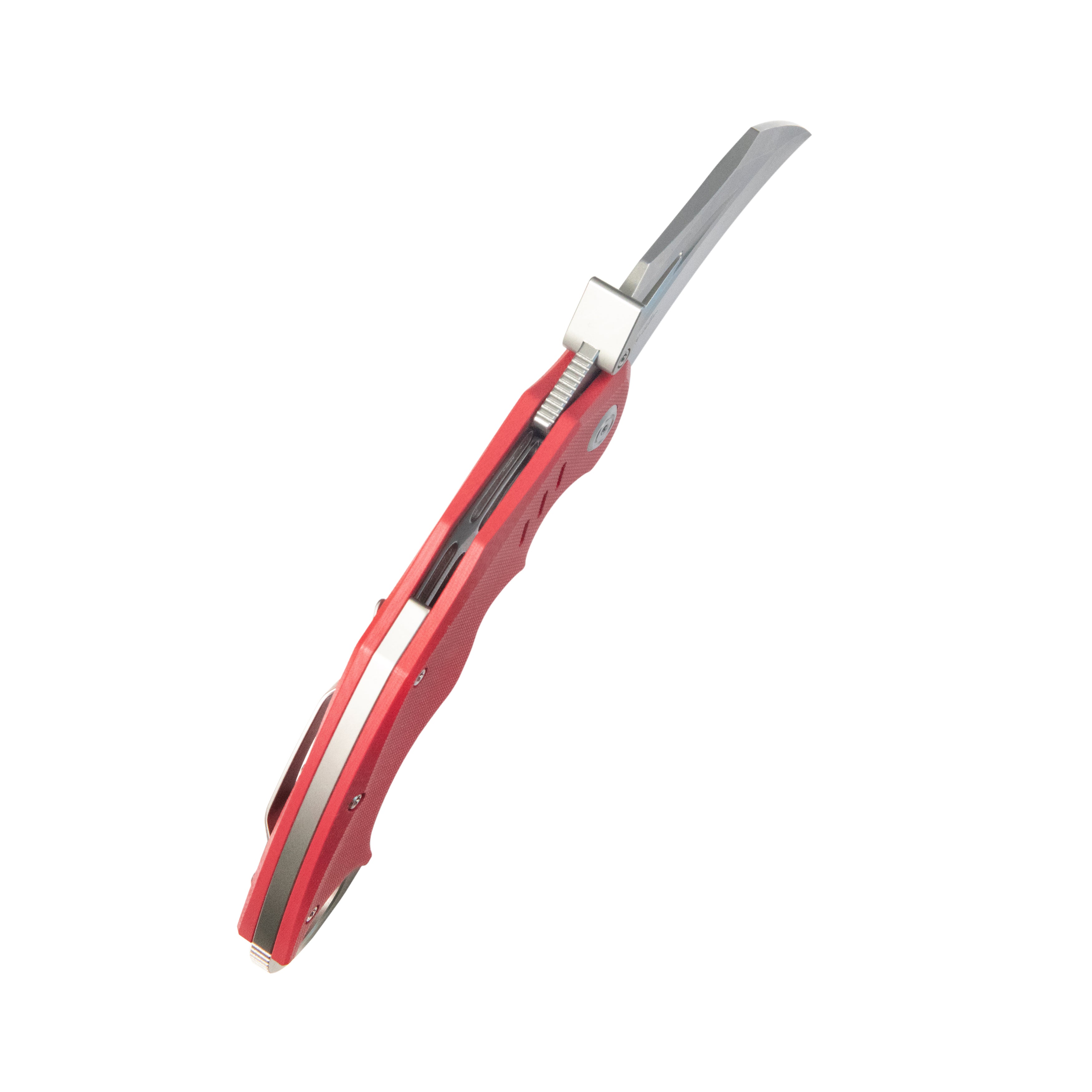 Kubey Wrath Karambit Folding Knife Red G-10 Handle 2.68_ Beadblast 14C28N Blade KU261D
