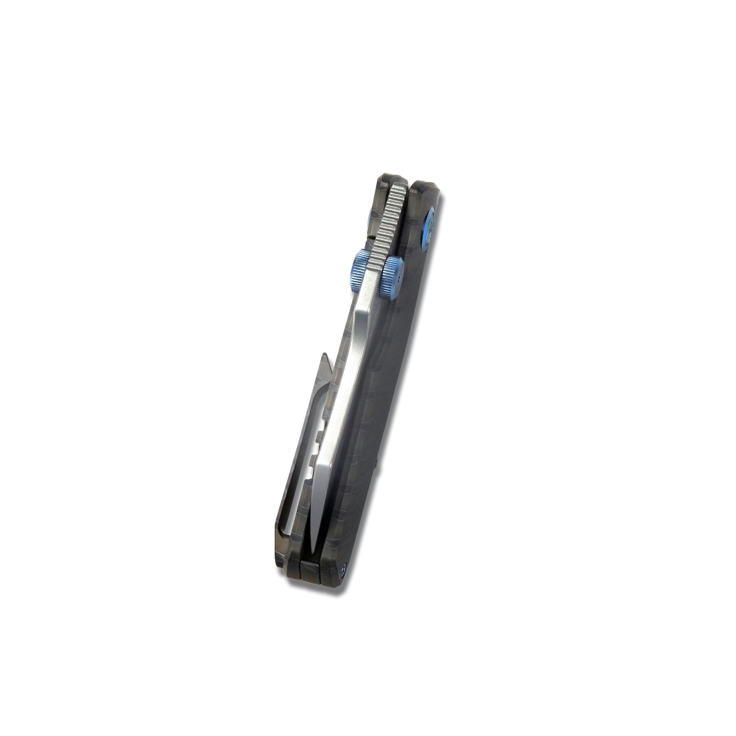 Kubey Monsterdog Frame Lock Dual Thumb Studs Folding Knife Titanium Handle 2.95" Bead Blasted M390 KB285D