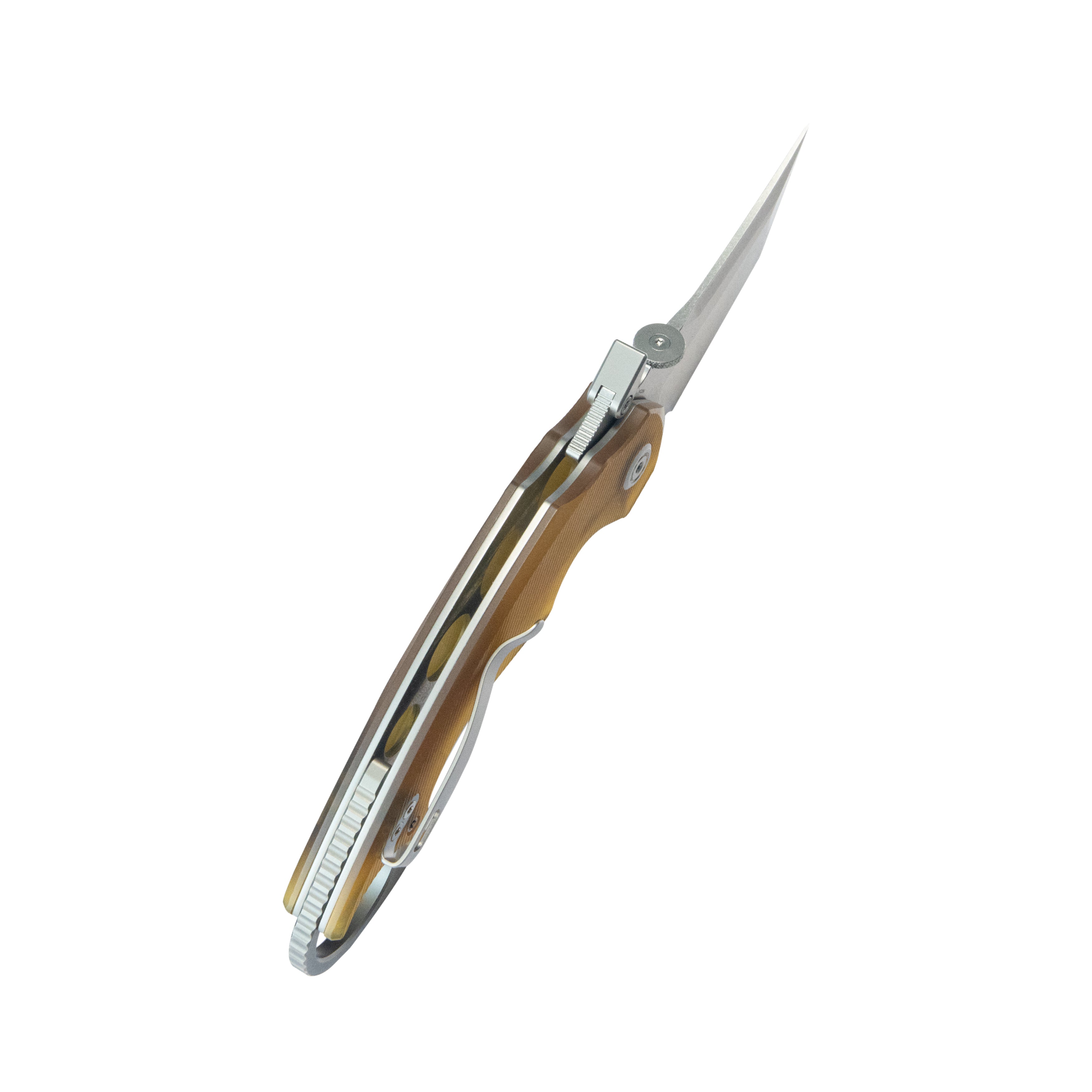 Kubey Jaw Tanto Karambit Folding Knife Ultem Handle 2.52" Sandblast 14C28N Blade KU439C