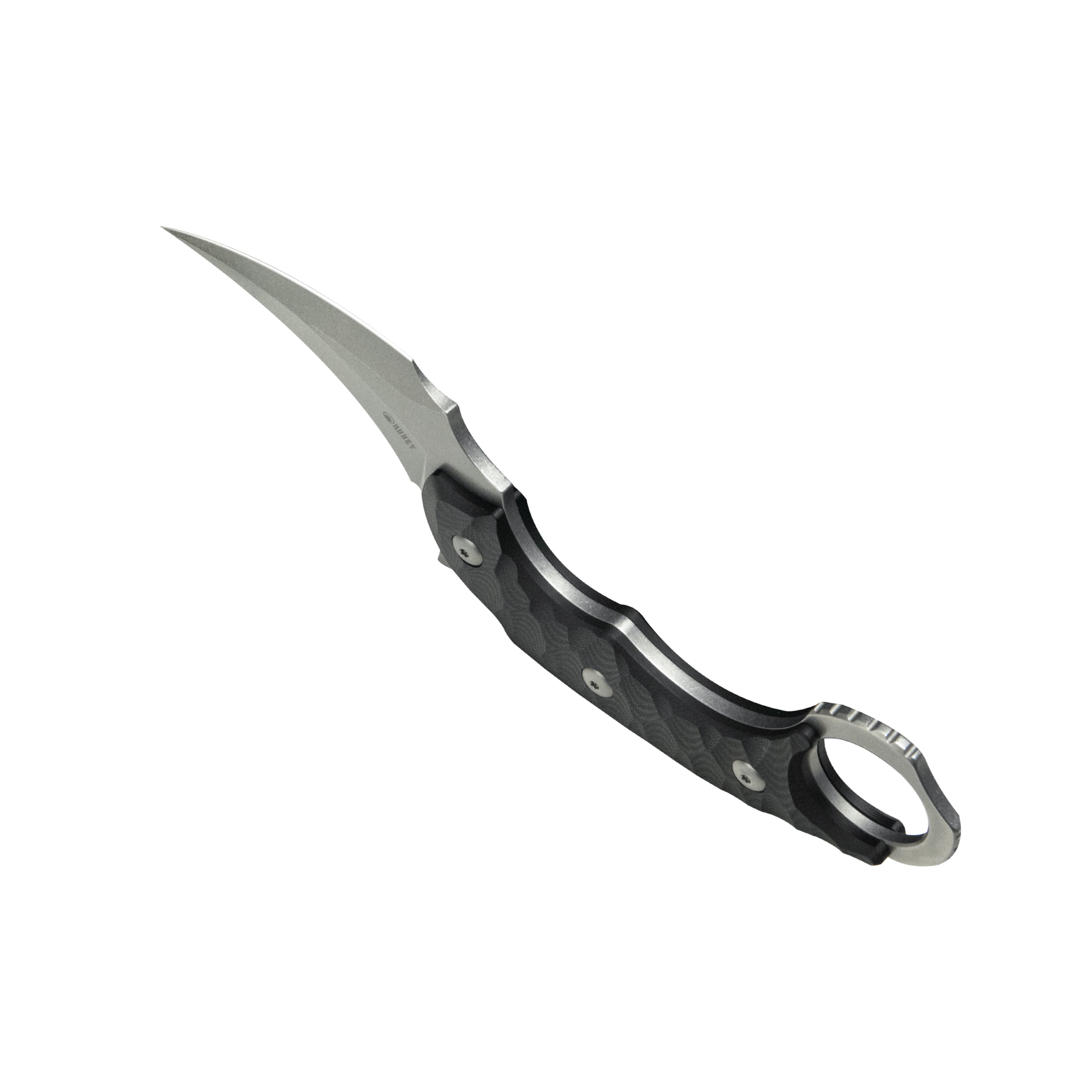 Kubey Velociraptor Pikal Karambit Fixed Blade Knife G-10 Handle 2.99" Beadblast 14C28N Blade KU448A