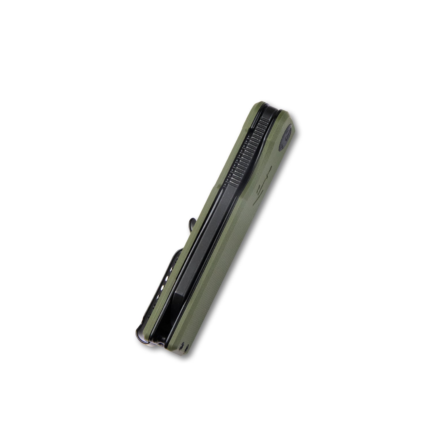 Sailor Liner Lock Flipper Outdoor Pocket Knife Green G10 Handle 3.11" Blackwashed AUS-10 Blade KU317C