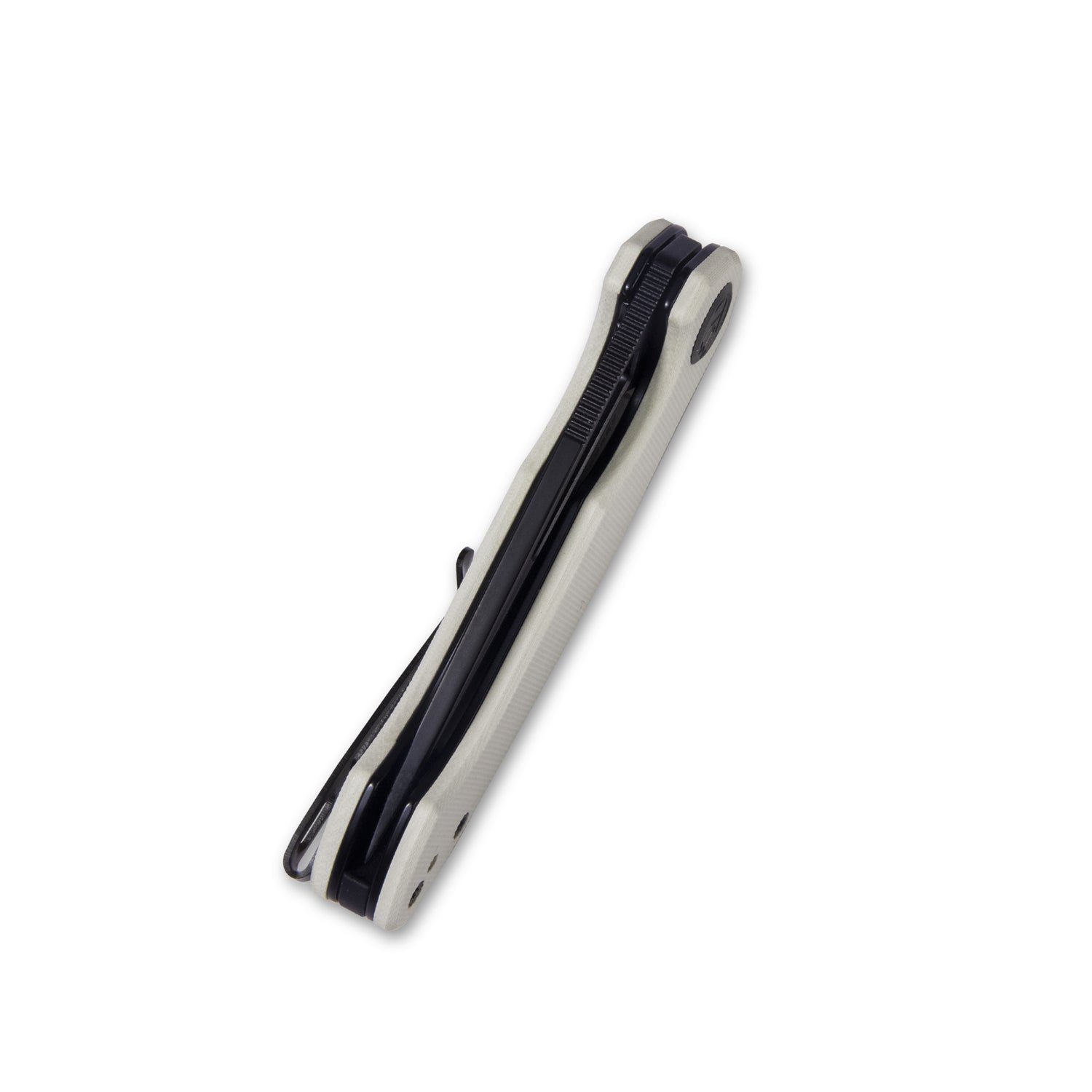 Kubey Dugu Liner Lock Folding Knife Ivory G10 Handle 2.91'' Dark Stonewashed 14C28N Blade KU210G NEW