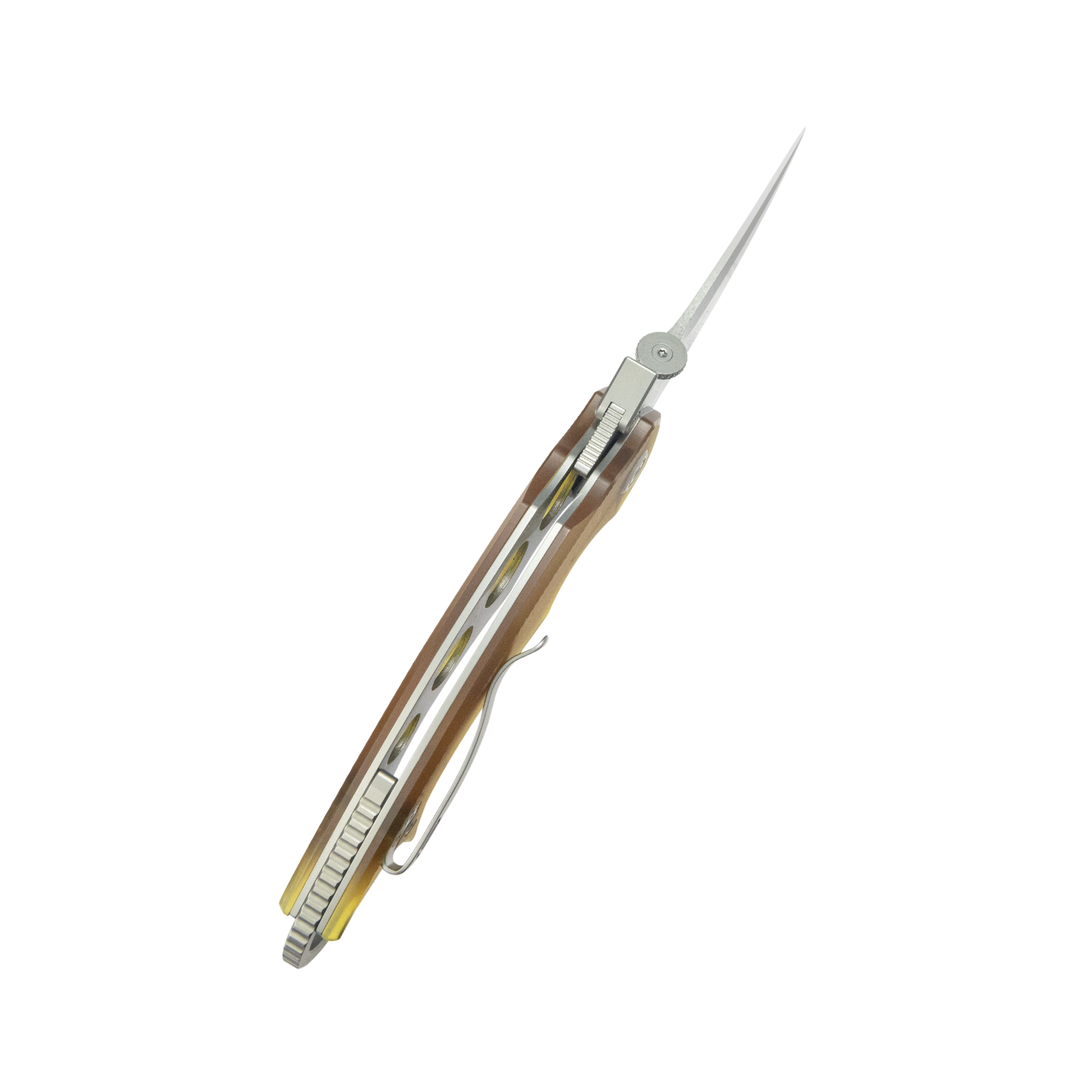 Kubey Jaw Pikal Karambit Folding Knife Ultem Handle 2.52" Beadblast 14C28N Blade KU440C