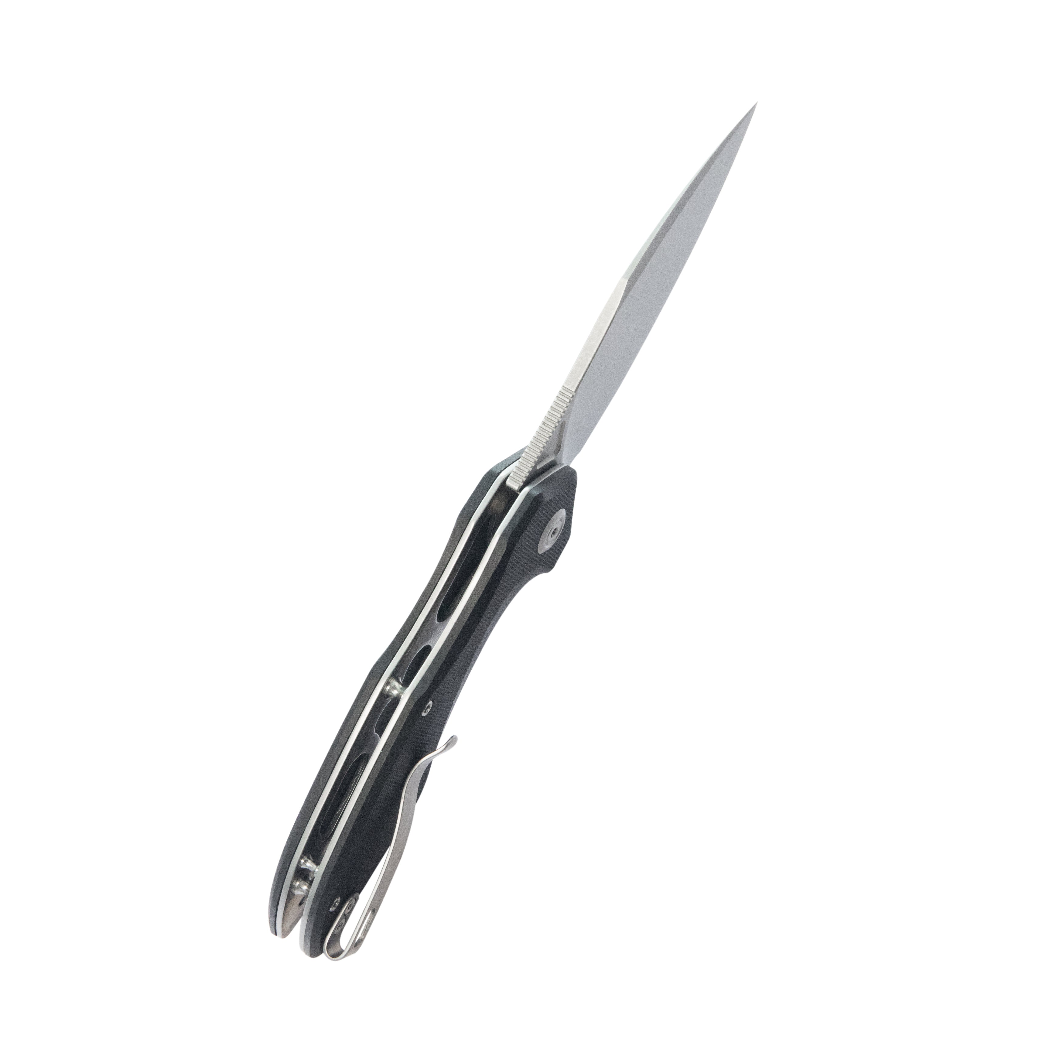 Kubey Noble Flipper Folding Knife Black G10 Handle 3.15" Beadblast 14C28N KU236K