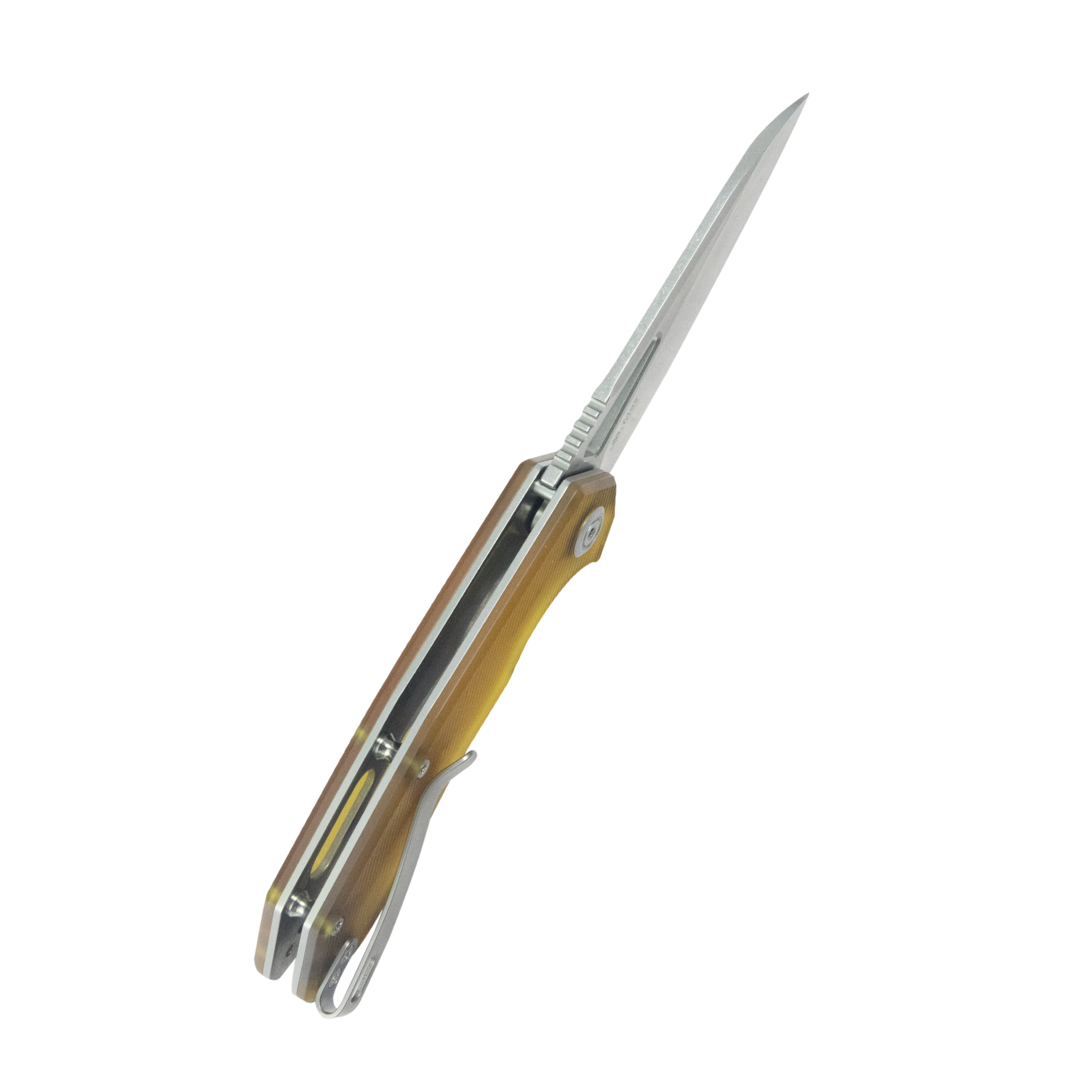 Kubey Vagrant Liner Lock Folding Knife Ultem Handle 3.1" Beadblast 14C28N KU291Q