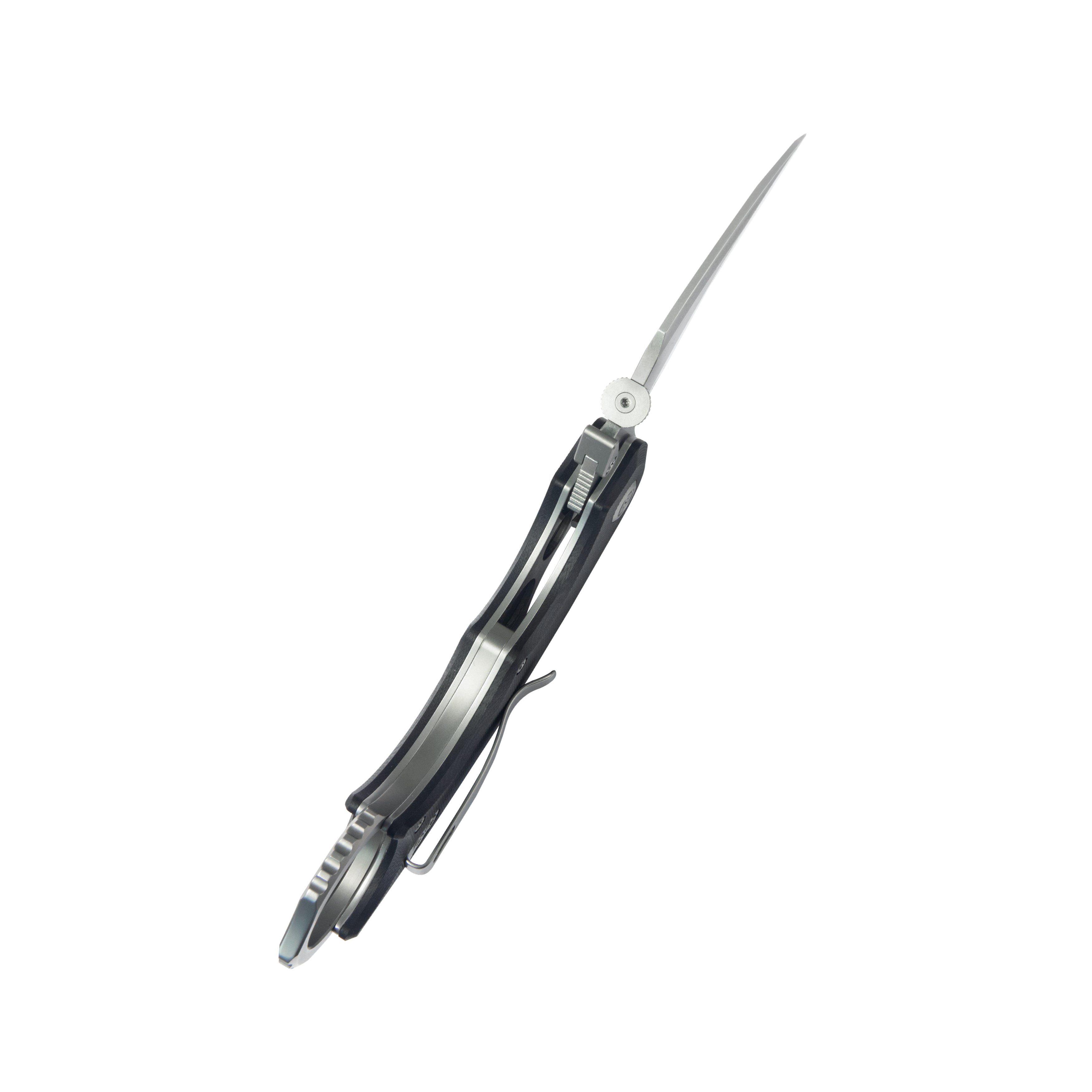 Kubey Rogue Pikal Karambit Folding Knife Black G10 Handle 2.91" Stonewash 14C28N Blade KU298A