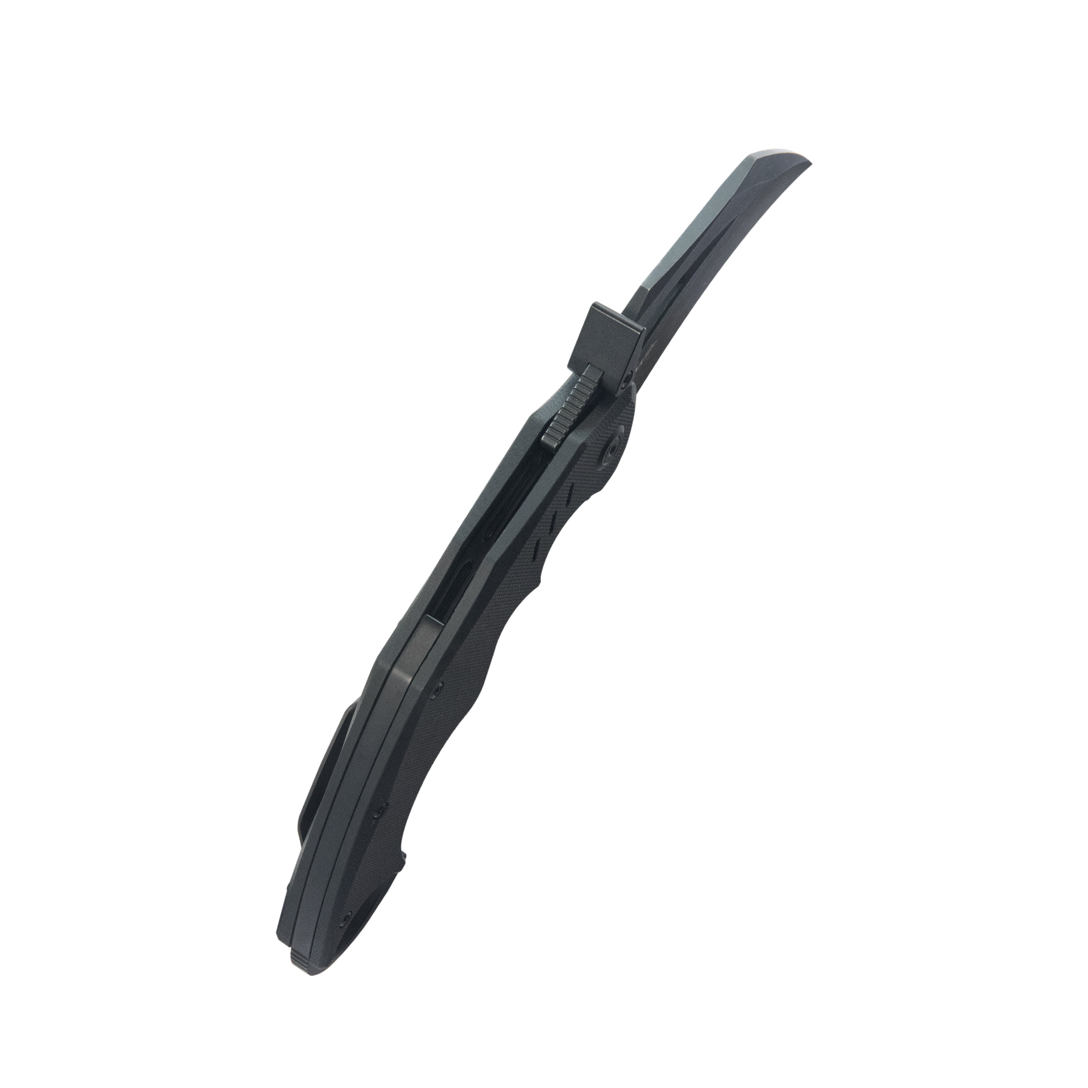 Kubey Wrath Karambit Folding Knife Black G-10 Handle 2.68" Blackwash 14C28N Blade KU261E