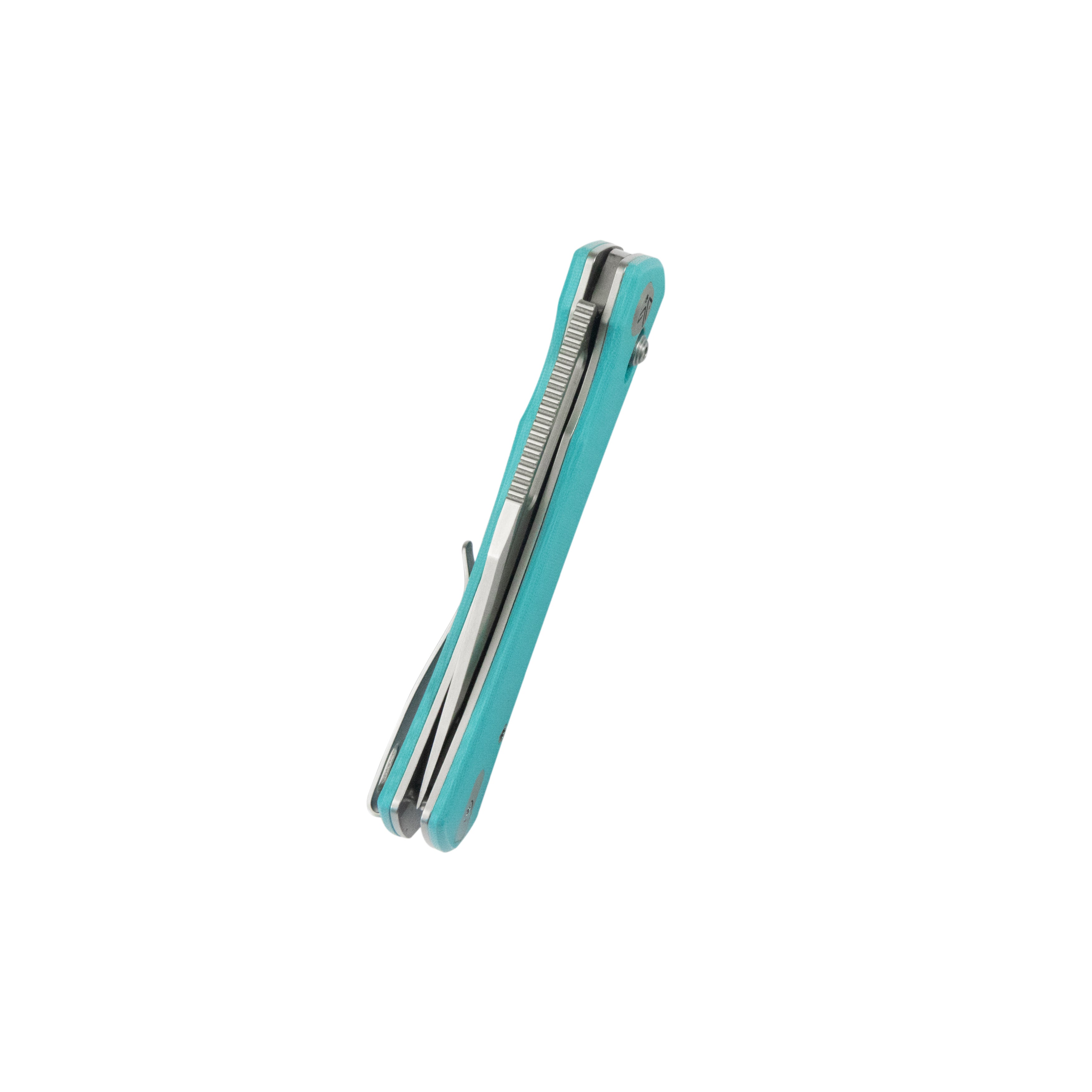 Kubey TBO Crossbar lock Everyday Carry Folding Knife Tiffany Blue G10 Handle 3.1" Satin 14C28N KU396B
