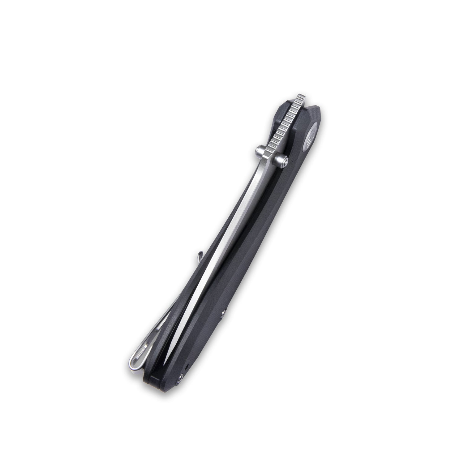 Kubey Ruckus Liner Lock Folding Knife Black G10 Handle 3.31" Bead Blasted AUS-10 KU314F