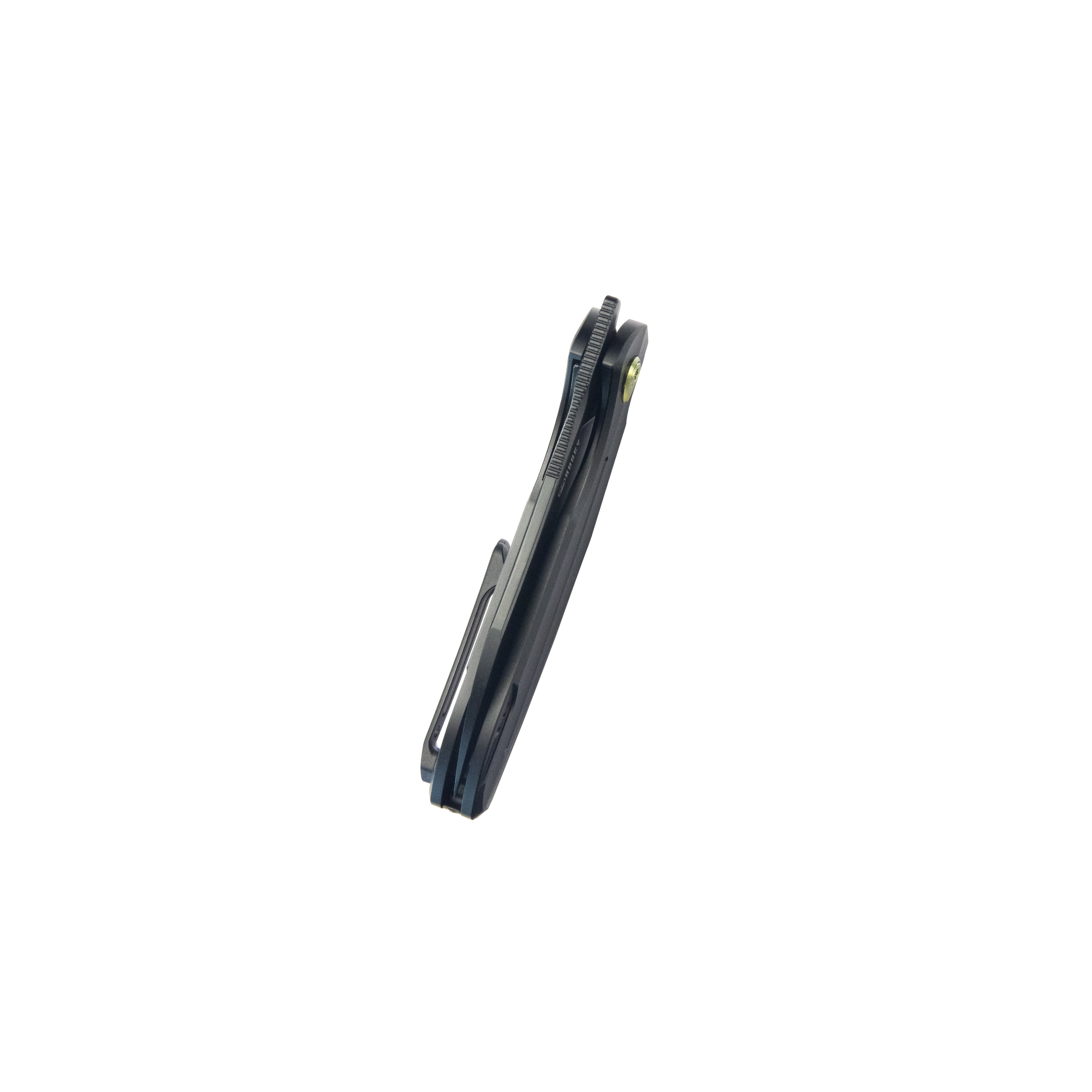 Kubey Barracuda Liner Lock Front Flipper Folding Knife Titanium Handle 3.38" Blackwash M390 KB299B