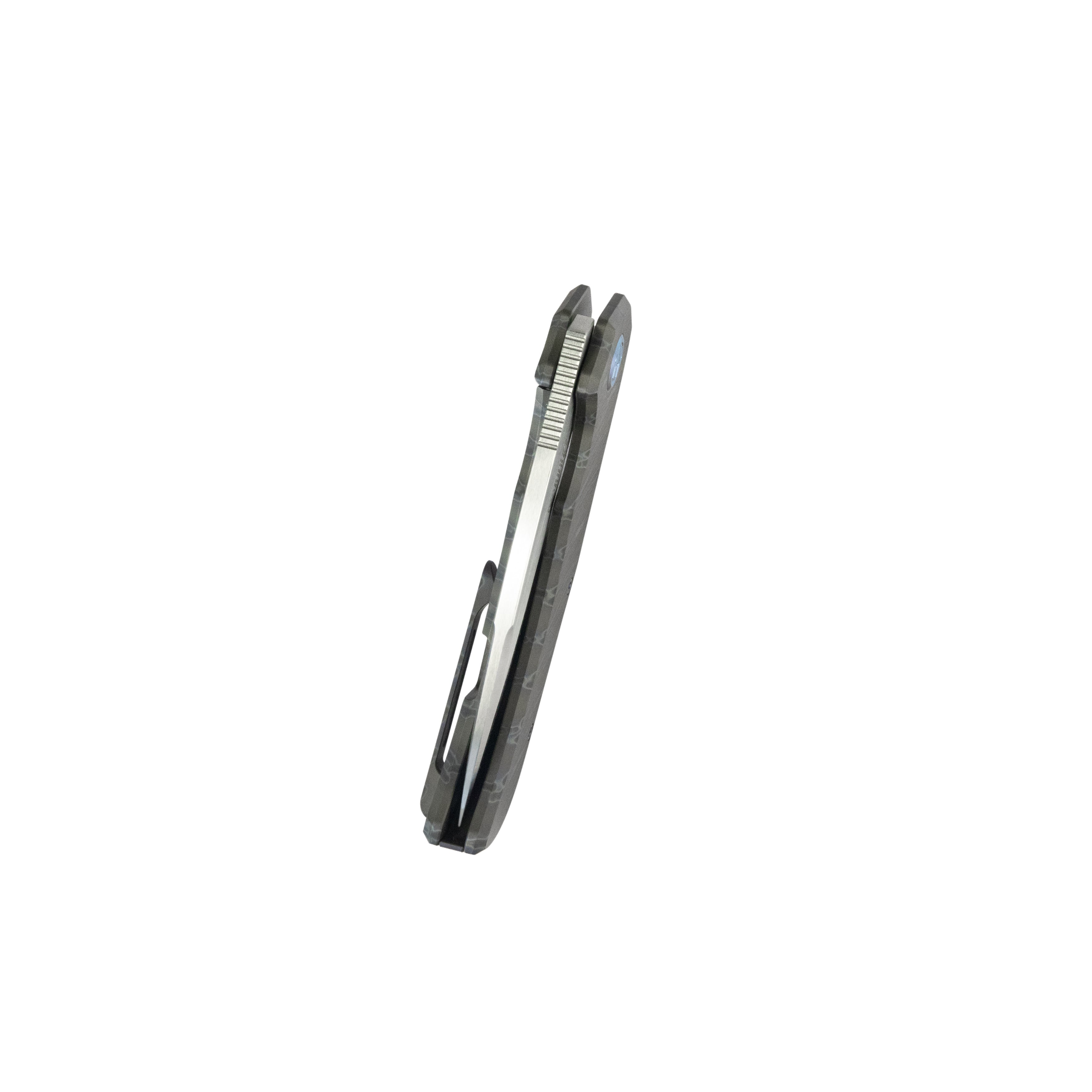 Mikkel Willumsen Design Bravo one Frame Tactical Folding Knife 6AL4V Titanium 3.39" Belt Satin Boher M390 KB367B