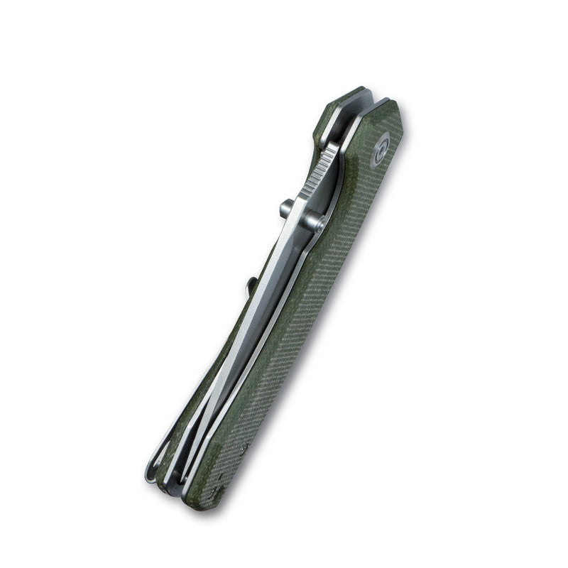 Calyce Liner Lock Flipper Folding Knife Green Micarta Handle 3.27" Bead Blasted D2 KU901C