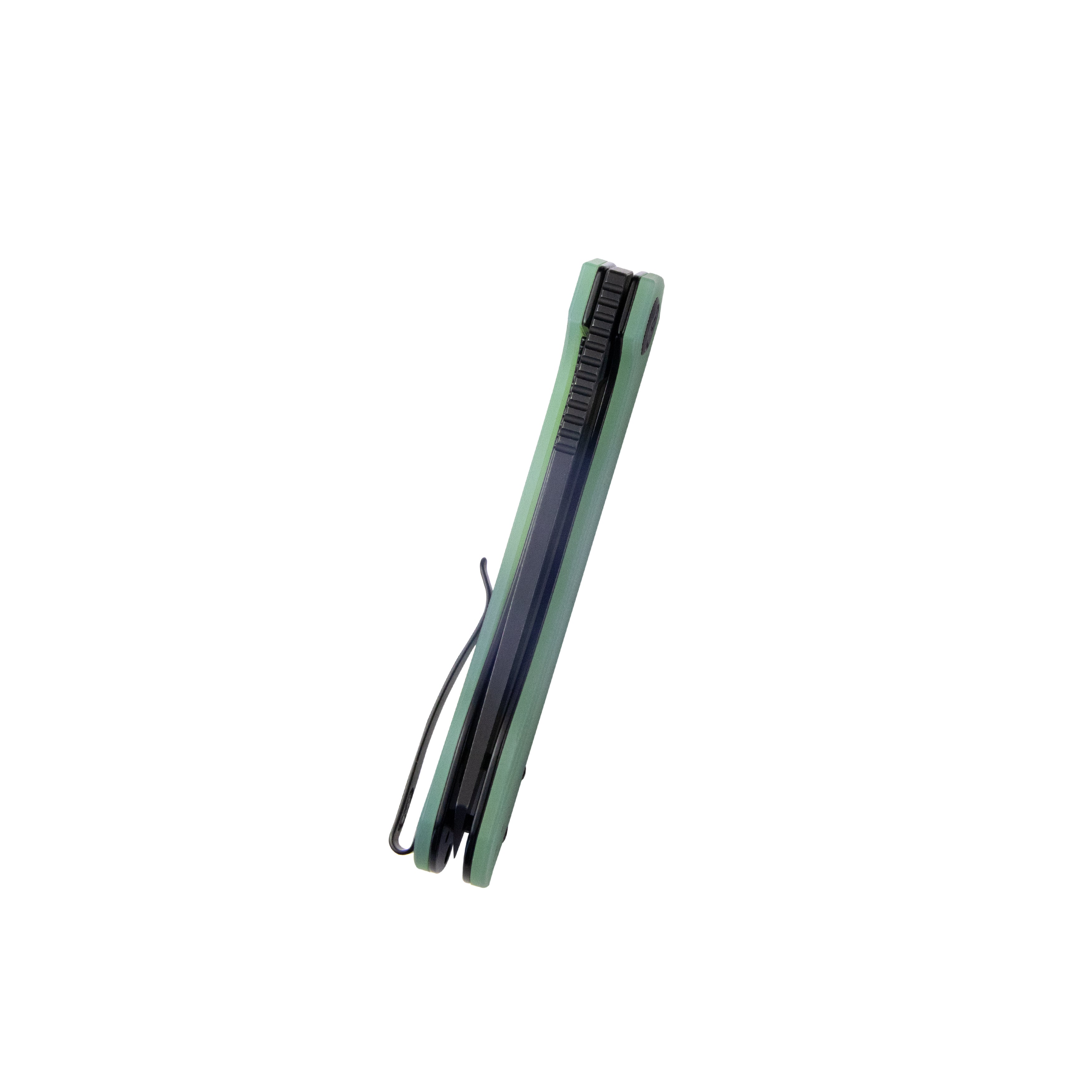 Elang Liner Lock Folding Knife Jade G10 Handle 3.94" Blackwashed Sheepsfoot AUS-10 KU365D