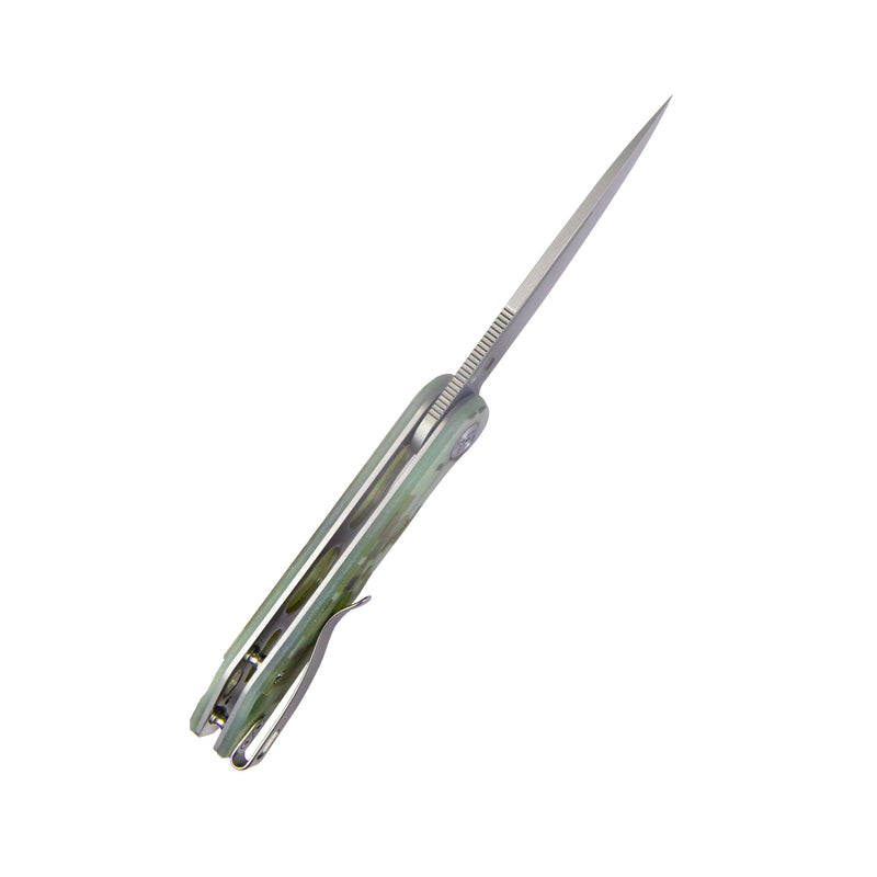 Mizo Liner Lock Flipper Folding Knife Camo G10 Handle 3.15" Bead Blast AUS-10 KU312E