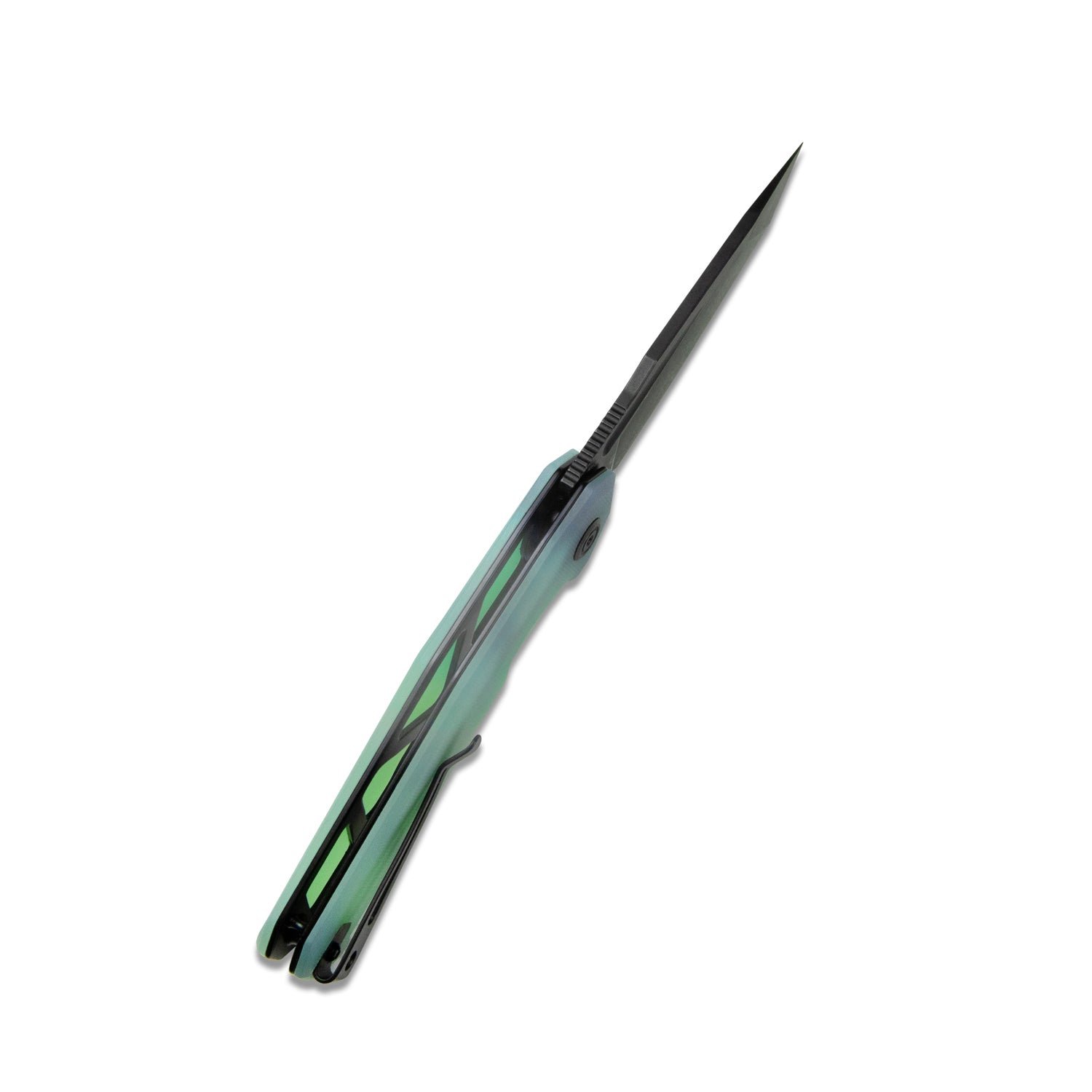 Kubey Carve Liner Lock Tactical Folding Knife Jade G10 Handle 3.27'' AUS-10 KB237F