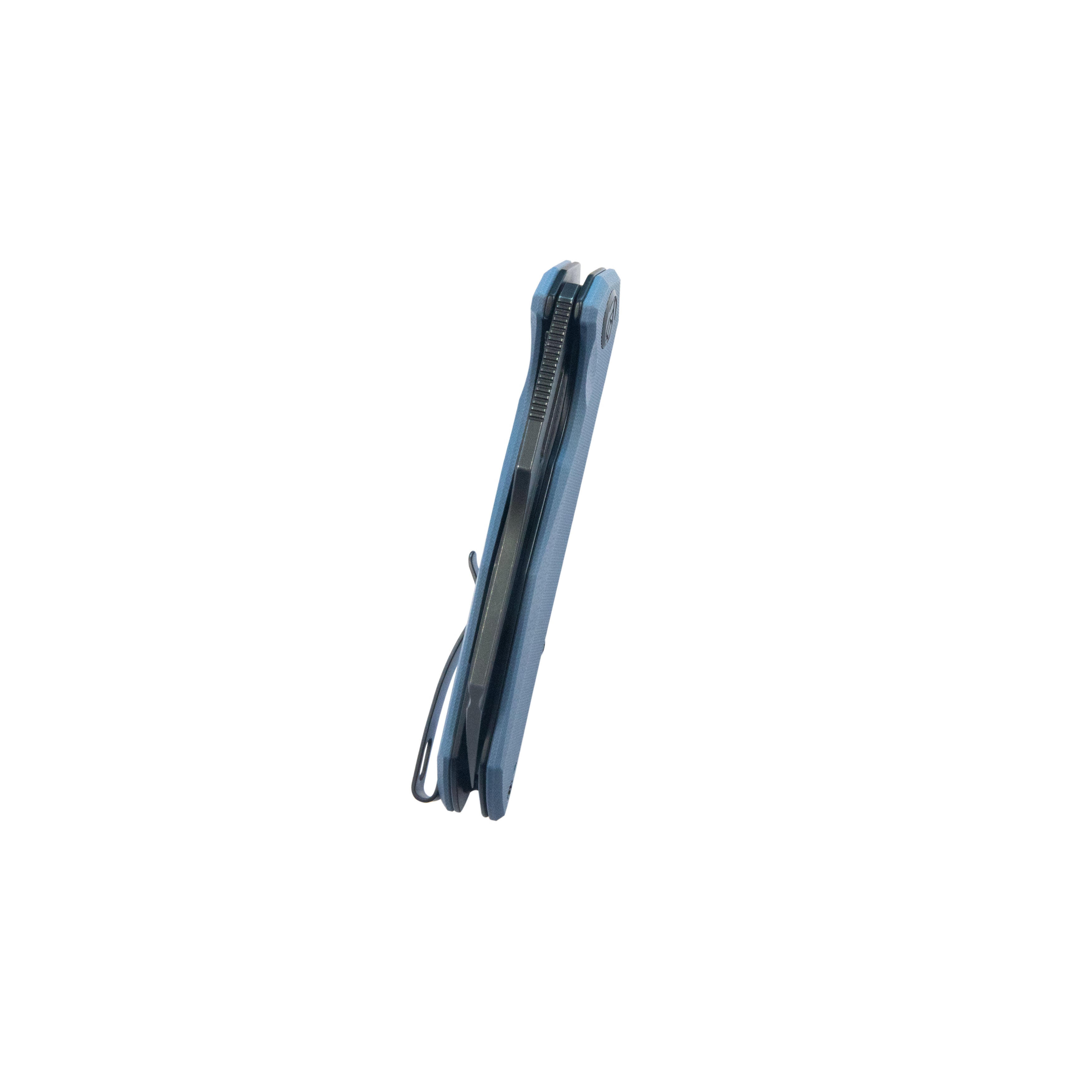 Kubey Atlas Folding Knife Denium Blue G10 Handle 3.31" Dark Stonewashed 14C28N KU328K