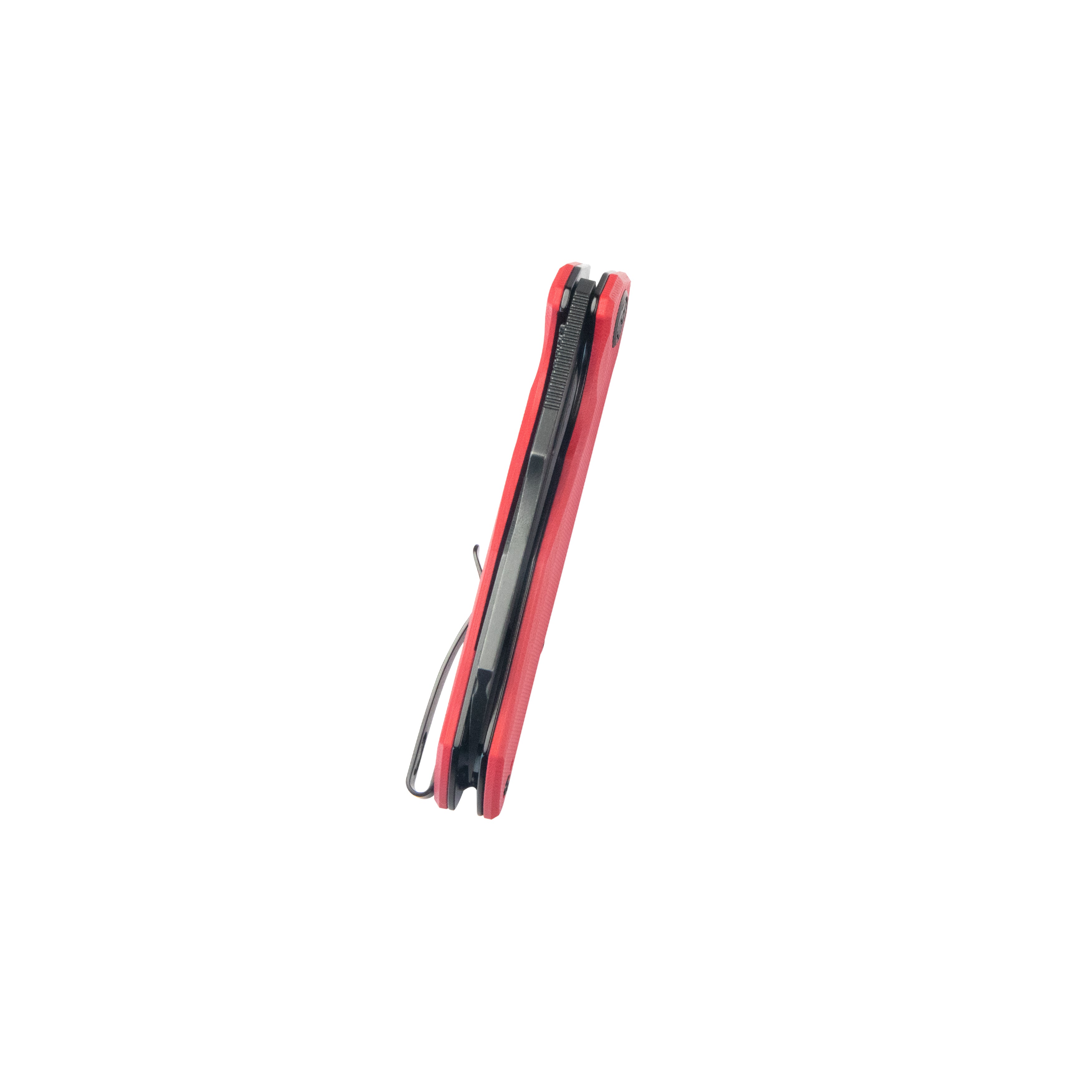 Kubey Atlas Liner Lock Folding Knife Red G10 Handle 3.31" Blackwash 14C28N KU328F