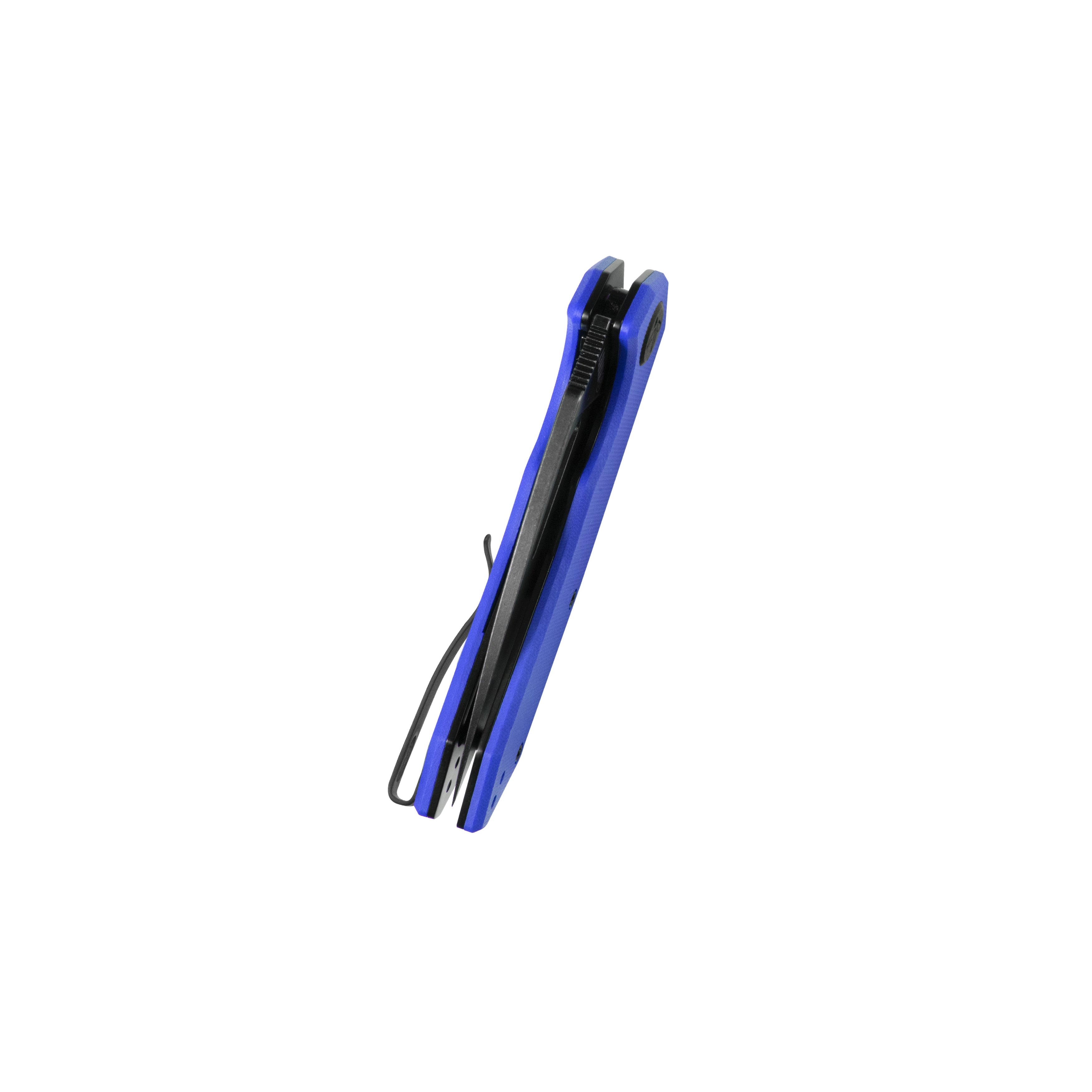 Kubey Coeus Liner Lock Thumb Open Folding Knife Blue G10 Handle EDC knives 3.11" Blackwash 14C28N KU122Y